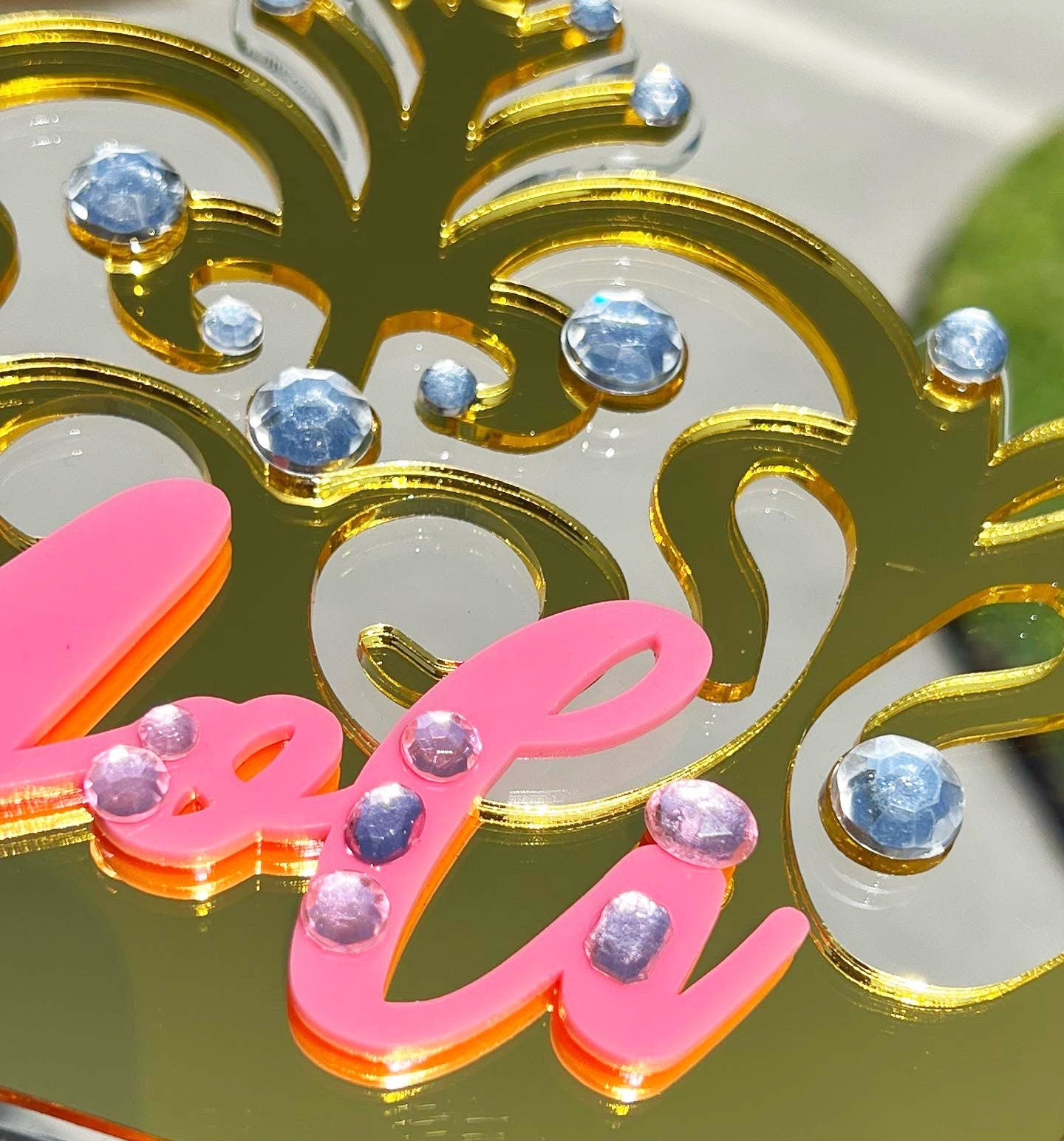 Crown cake topper, Custom cake topper, Princess party decoration, Personalized cake topper, Layered cake topper, Birthday cake topper