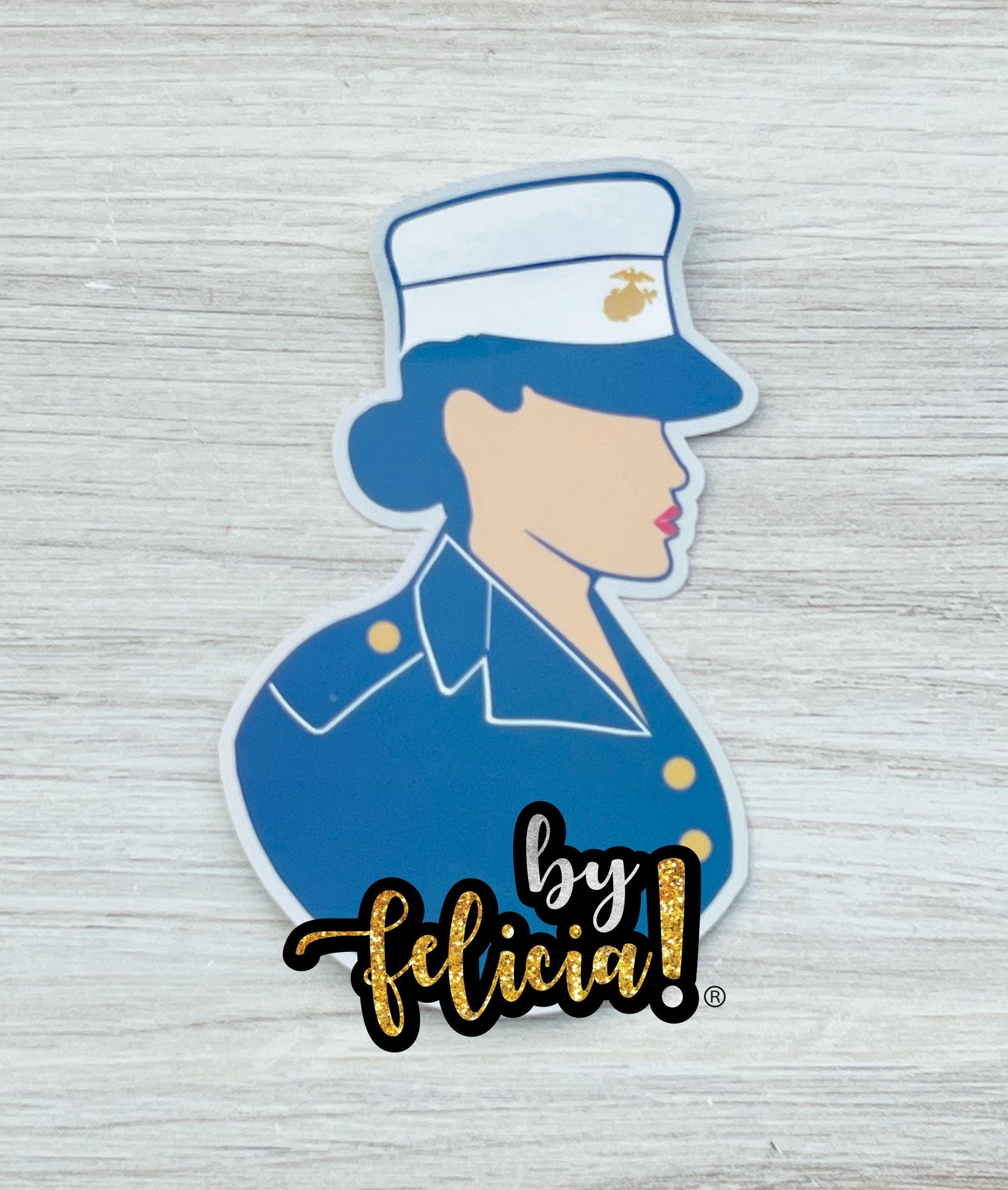 Dress Blues Female Marine Sticker, Female Marine Veteran, USMC Lady Sticker, Women Marine, Marine Corps lady stickers, USMC Hobbyist #286-23