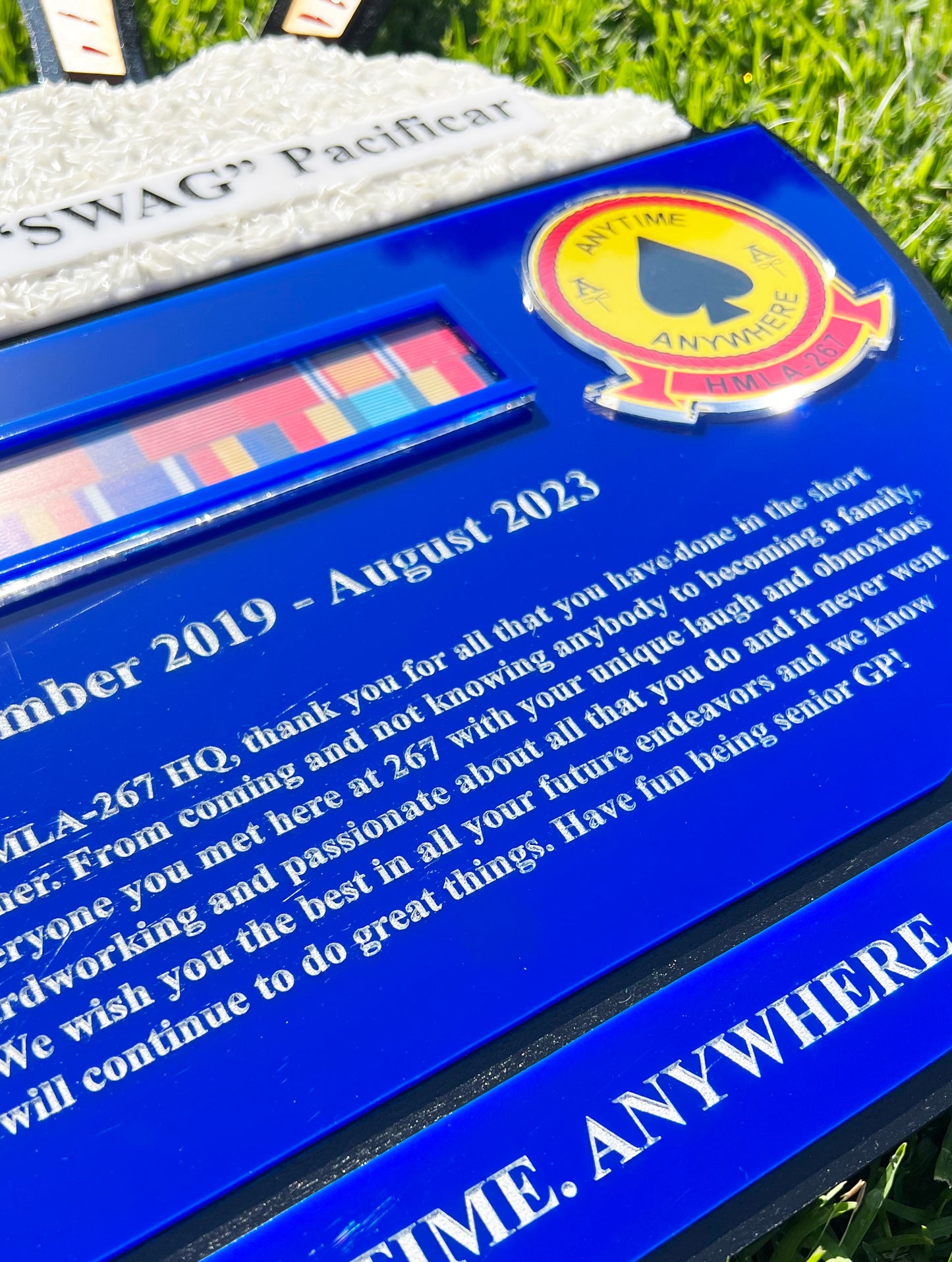 Custom Marine Corps Plaques, Military Retirement Plaques, Custom Military Plaques, USMC License 286-23