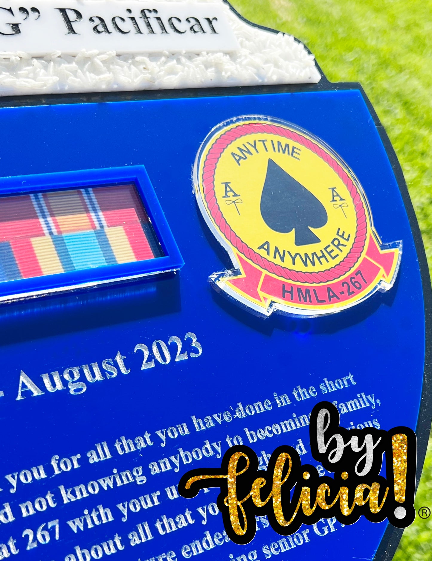 Custom Marine Corps Plaques, Military Retirement Plaques, Custom Military Plaques, USMC License 286-23