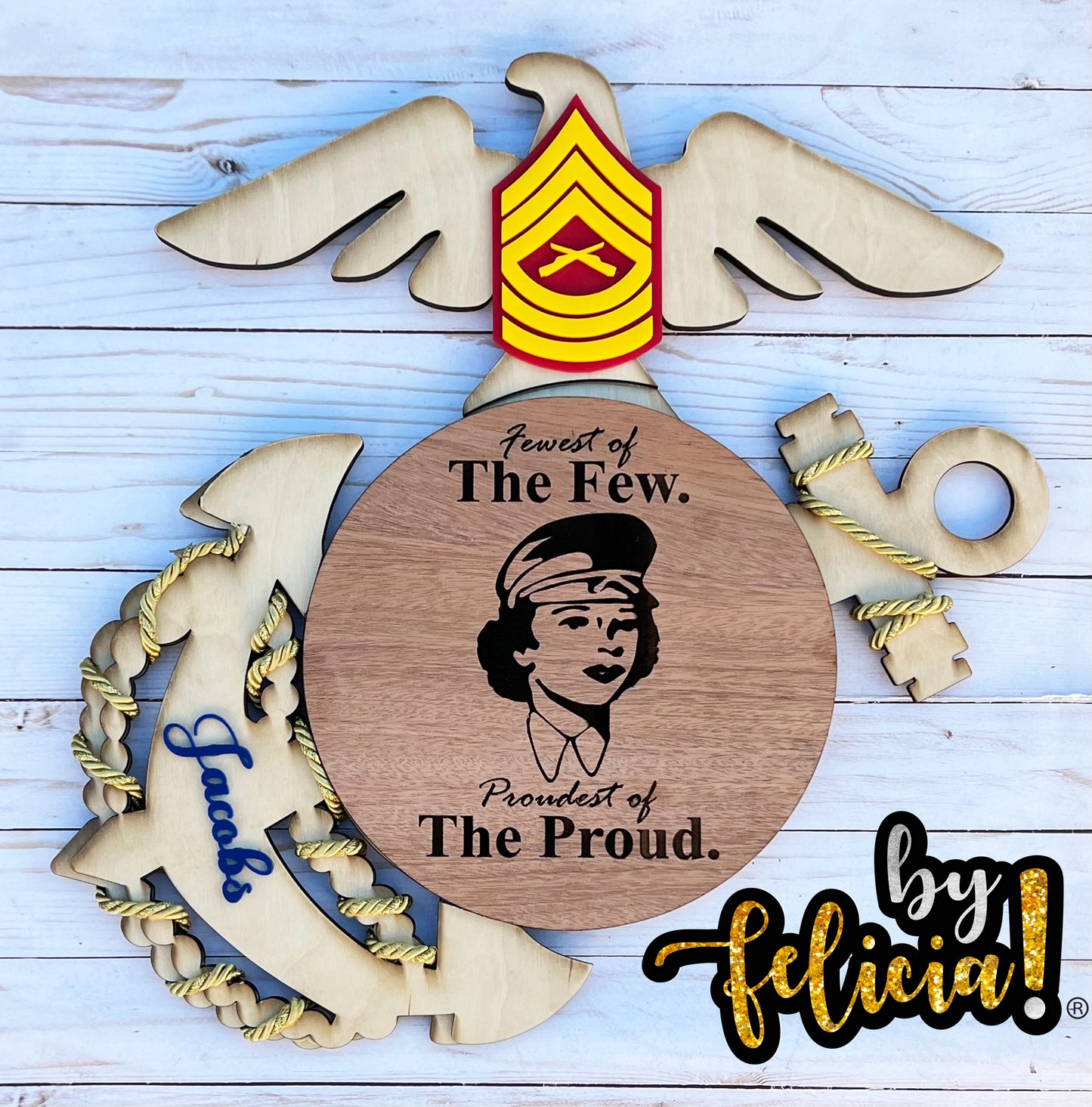 Custom Marine Corps Plaques, Military Retirement Plaques, Custom Military Plaques, USMC License 286-23
