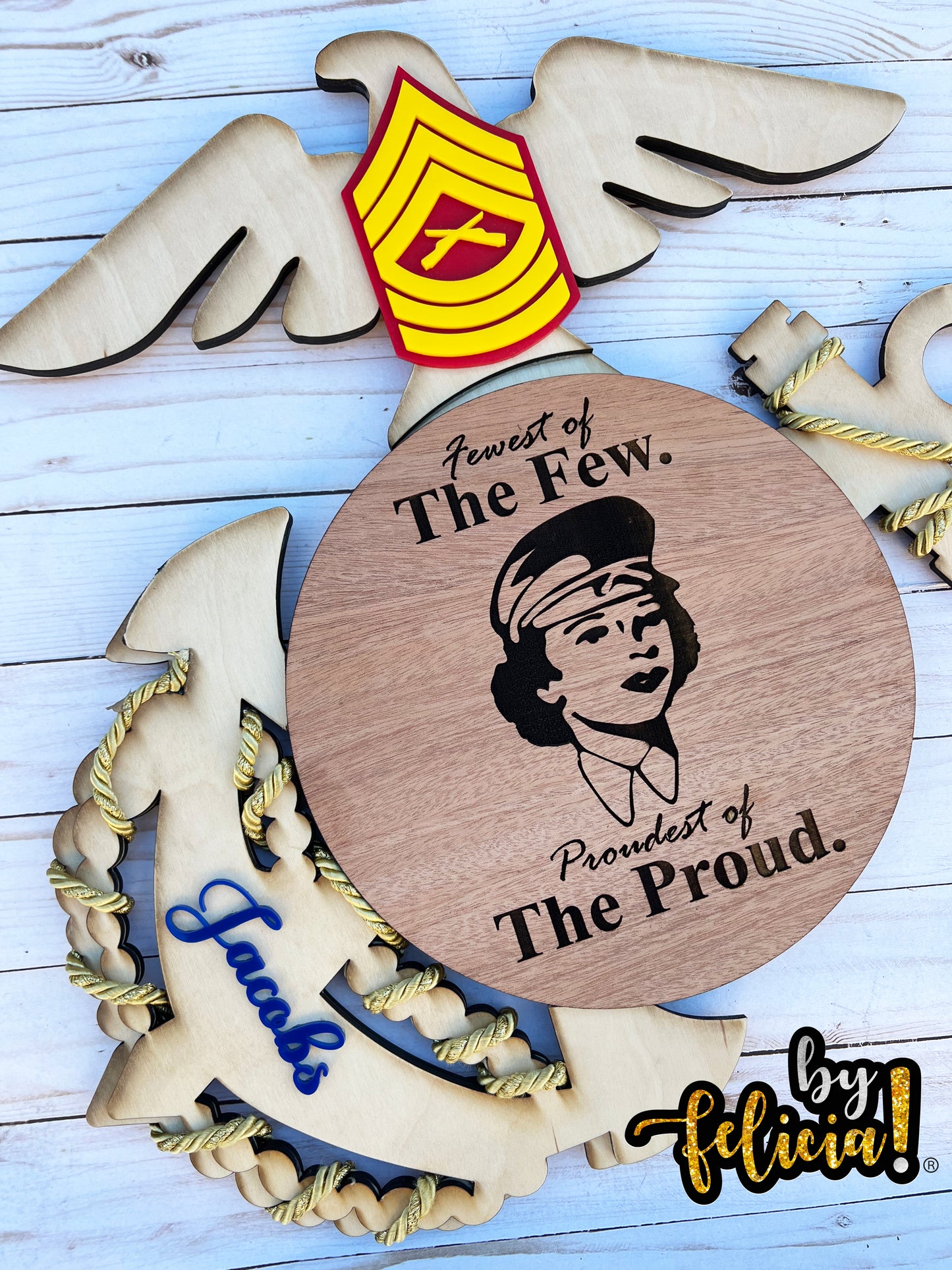 Custom Marine Corps Plaques, Military Retirement Plaques, Custom Military Plaques, USMC License 286-23