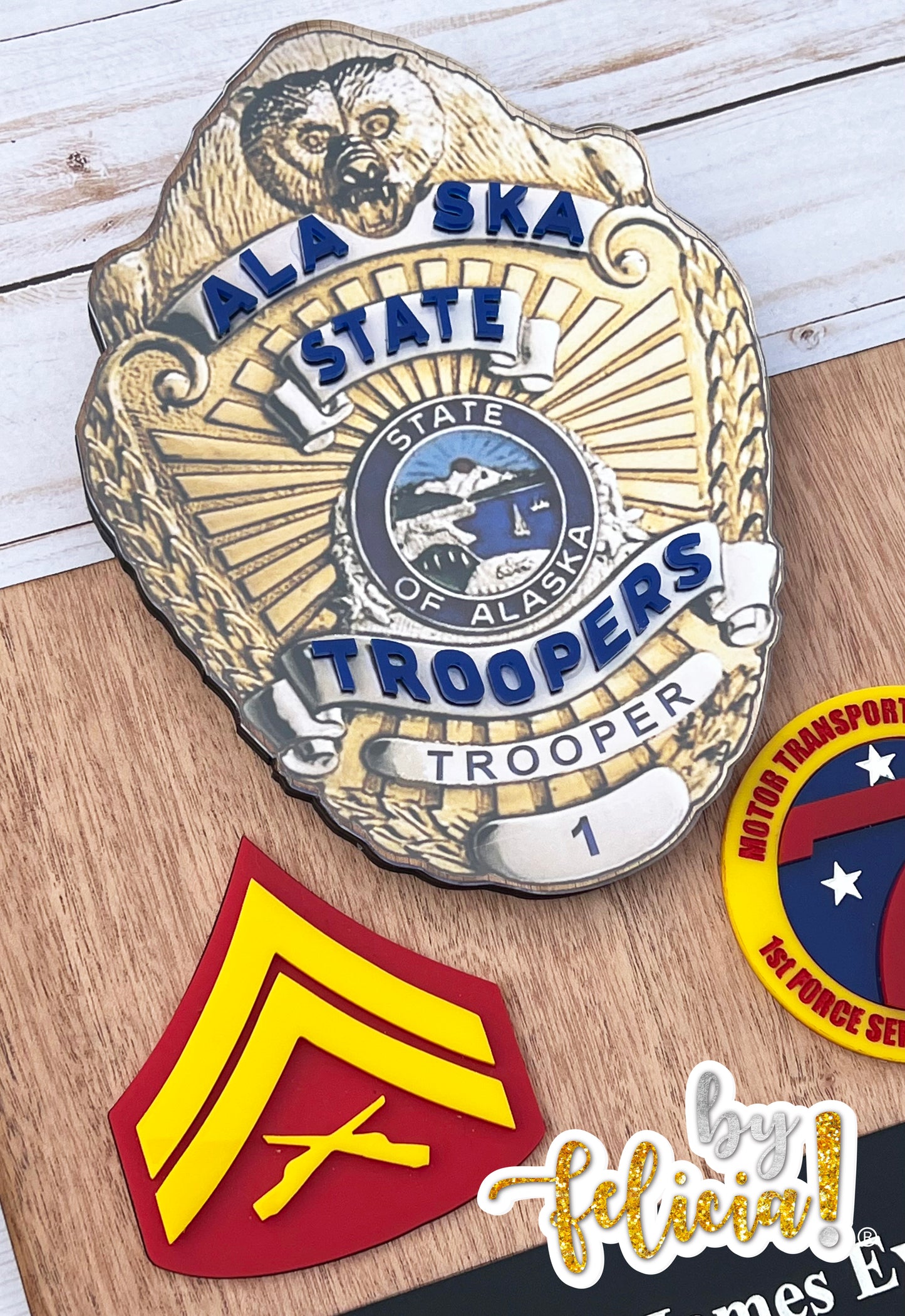 Custom Marine Corps Plaques, Military Retirement Plaques, Custom Military Plaques, USMC License 286-23