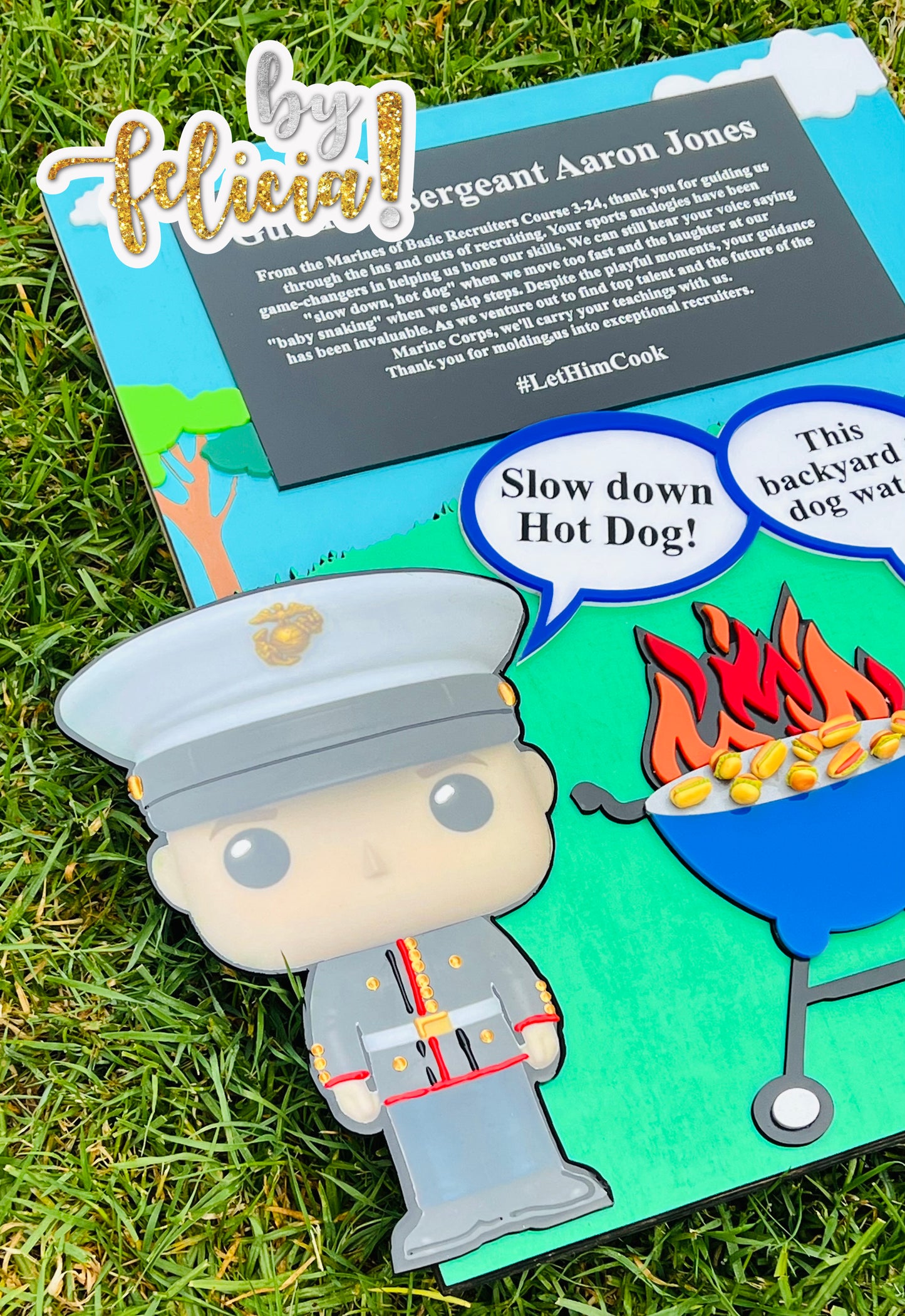 Custom Marine Corps Plaques, Military Retirement Plaques, Custom Military Plaques, USMC License 286-23