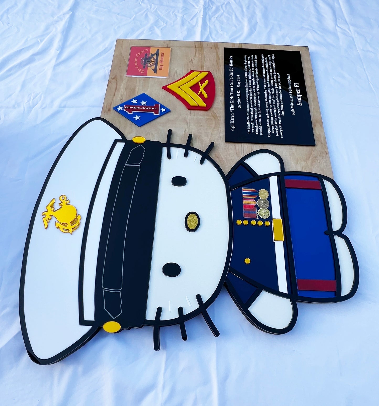 Custom Marine Corps Plaques, Military Retirement Plaques, Custom Military Plaques, USMC License 286-23