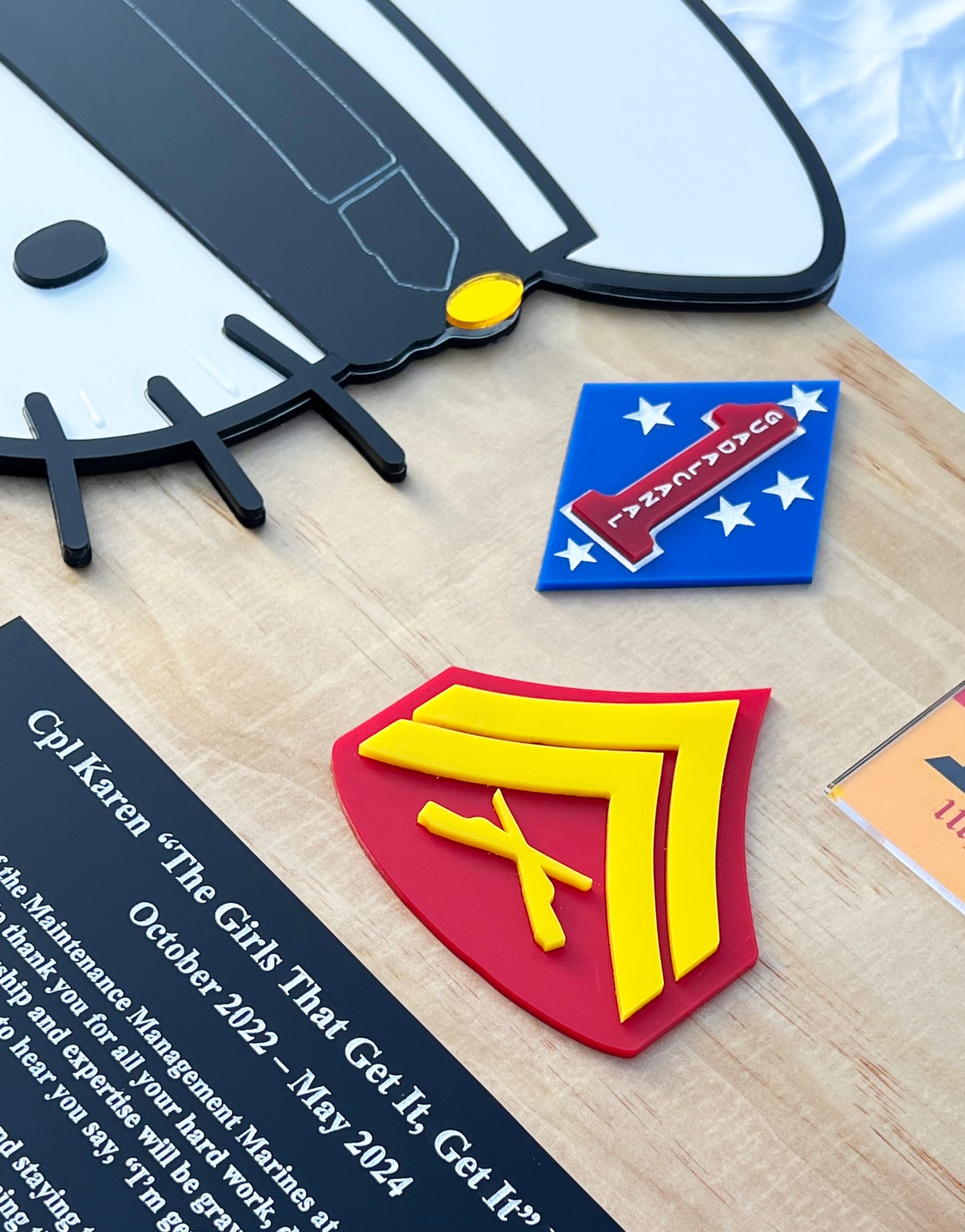 Custom Marine Corps Plaques, Military Retirement Plaques, Custom Military Plaques, USMC License 286-23