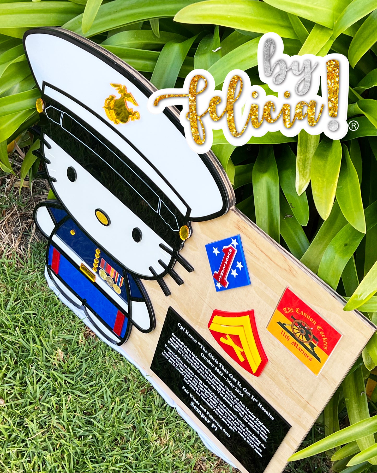 Custom Marine Corps Plaques, Military Retirement Plaques, Custom Military Plaques, USMC License 286-23