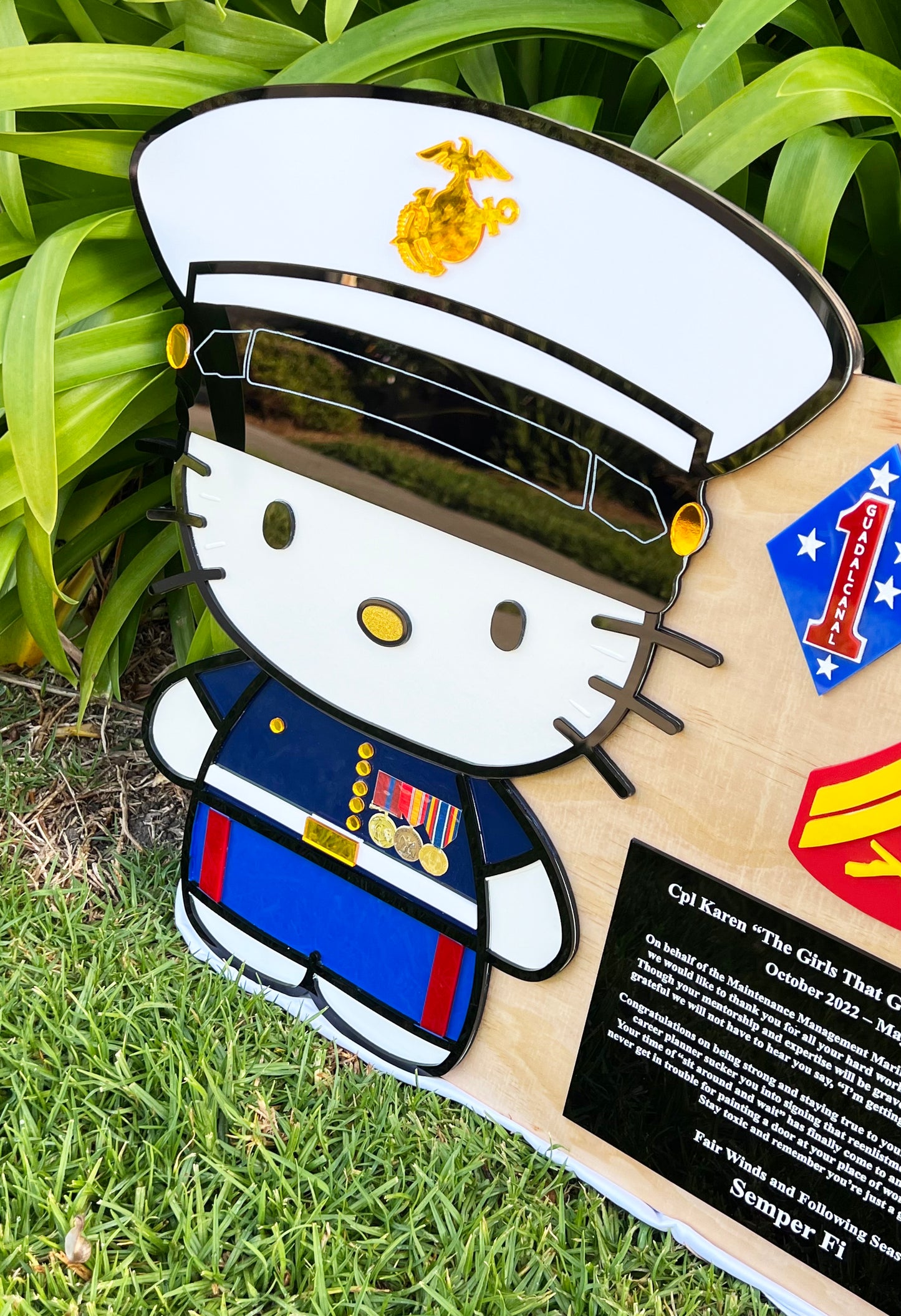 Custom Marine Corps Plaques, Military Retirement Plaques, Custom Military Plaques, USMC License 286-23