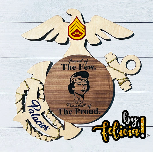 Custom Marine Corps Plaques, Military Retirement Plaques, Custom Military Plaques, USMC License 286-23