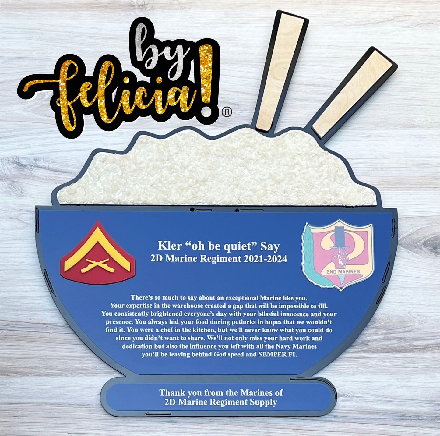 Custom Marine Corps Plaques, Military Retirement Plaques, Custom Military Plaques, USMC License 286-23