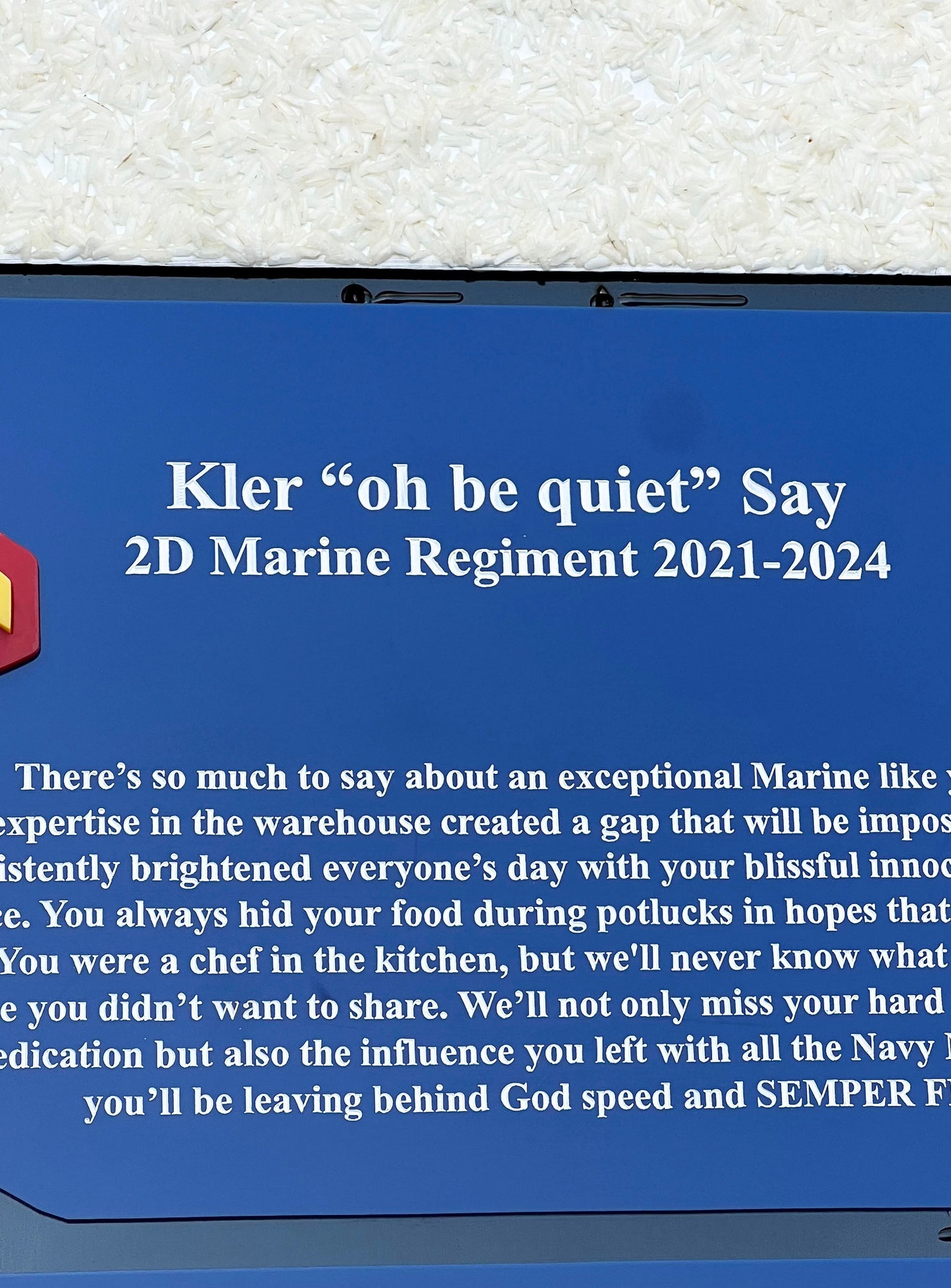 Custom Marine Corps Plaques, Military Retirement Plaques, Custom Military Plaques, USMC License 286-23