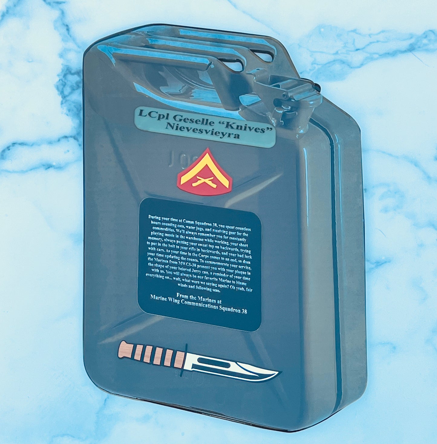 Custom Marine Corps Plaques, Military Retirement Plaques, Custom Military Plaques, USMC License 286-23