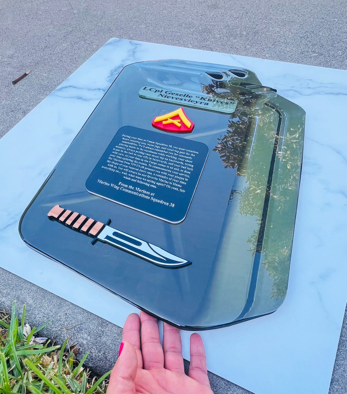 Custom Marine Corps Plaques, Military Retirement Plaques, Custom Military Plaques, USMC License 286-23