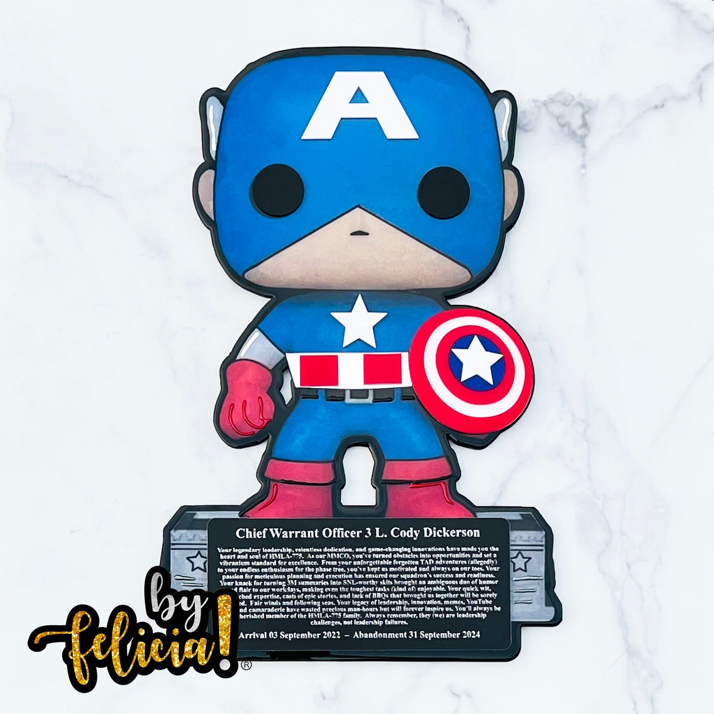 Custom Marine Corps Plaques, Military Retirement Plaques, Custom Military Plaques, USMC License 286-23