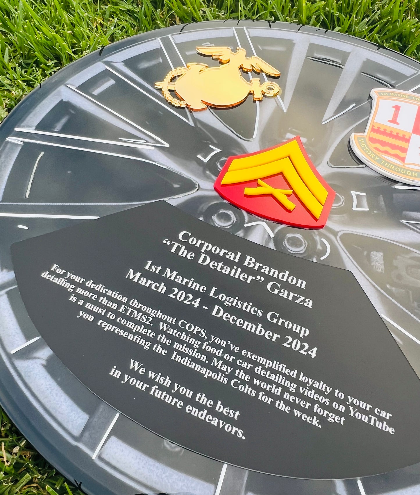 Custom Marine Corps Plaques, Military Retirement Plaques, Custom Military Plaques, USMC License 286-23