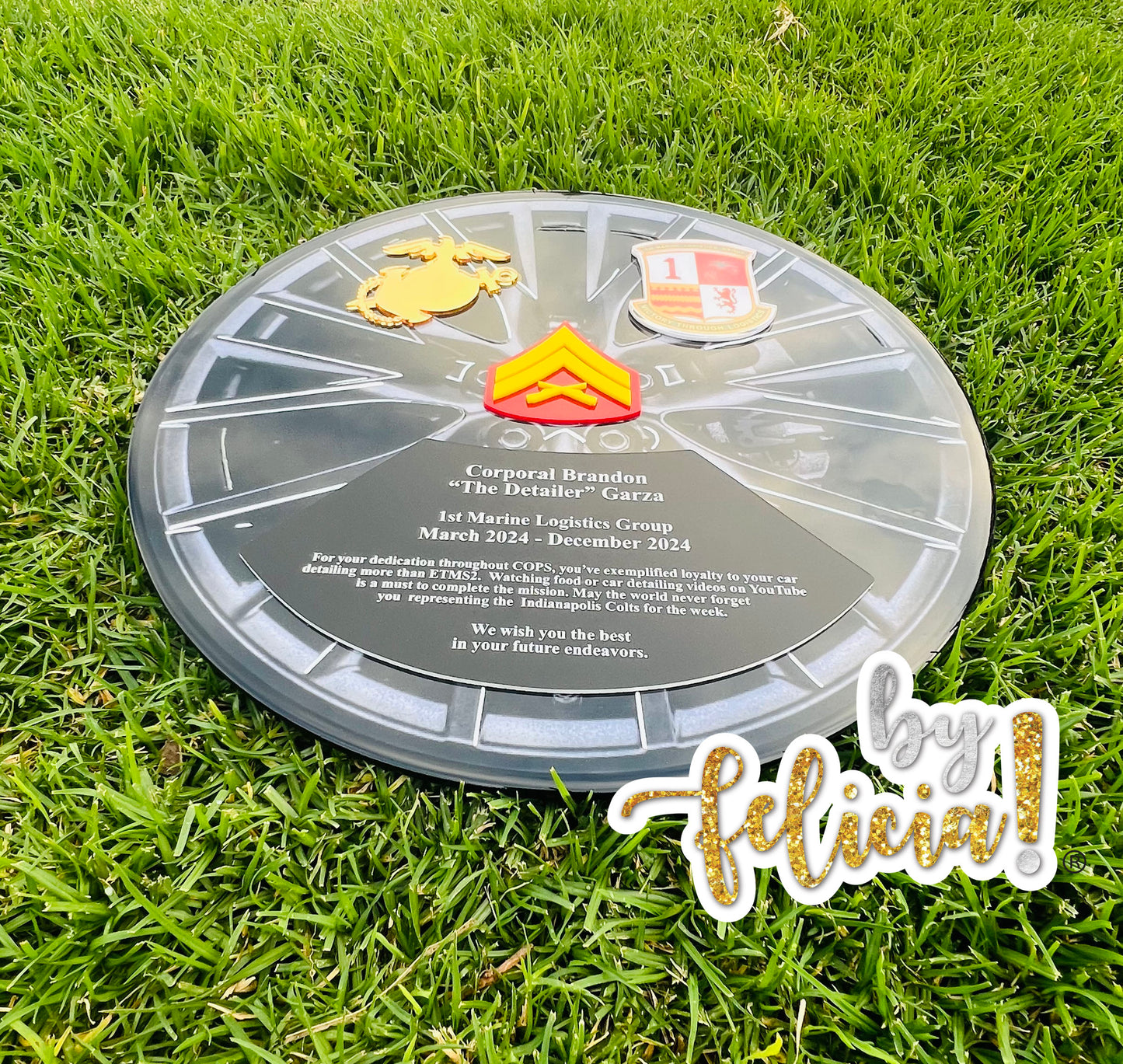 Custom Marine Corps Plaques, Military Retirement Plaques, Custom Military Plaques, USMC License 286-23