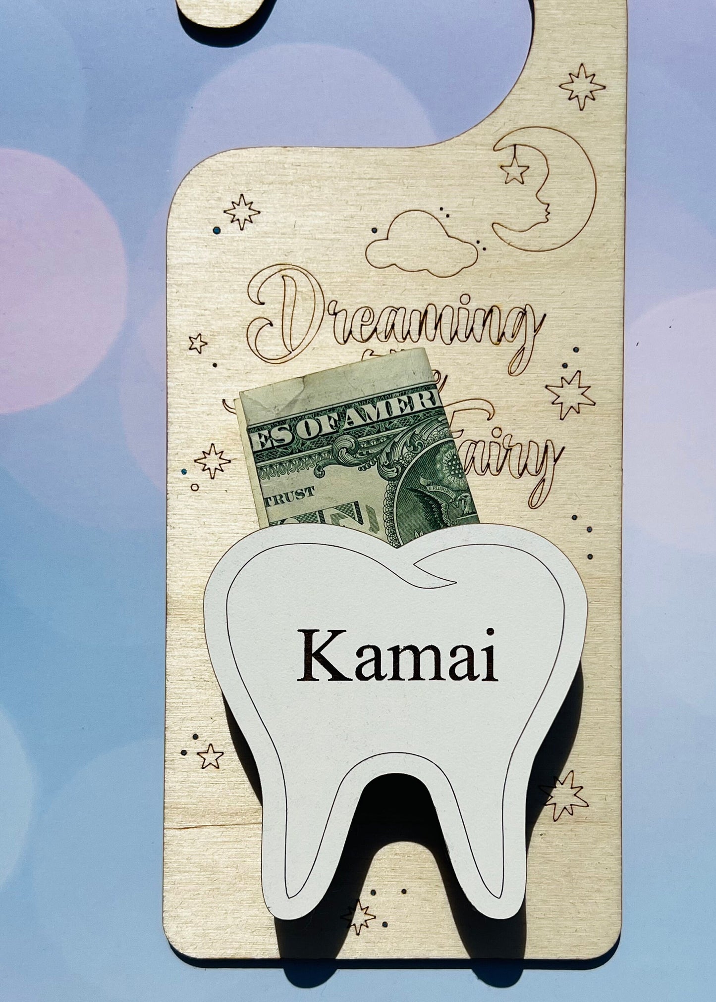 Tooth Fairy Door Hanger | Tooth Fairy Door Hanger With Money Holder | Personalized Tooth Fairy box | Tooth Fairy pouch | tooth fairy