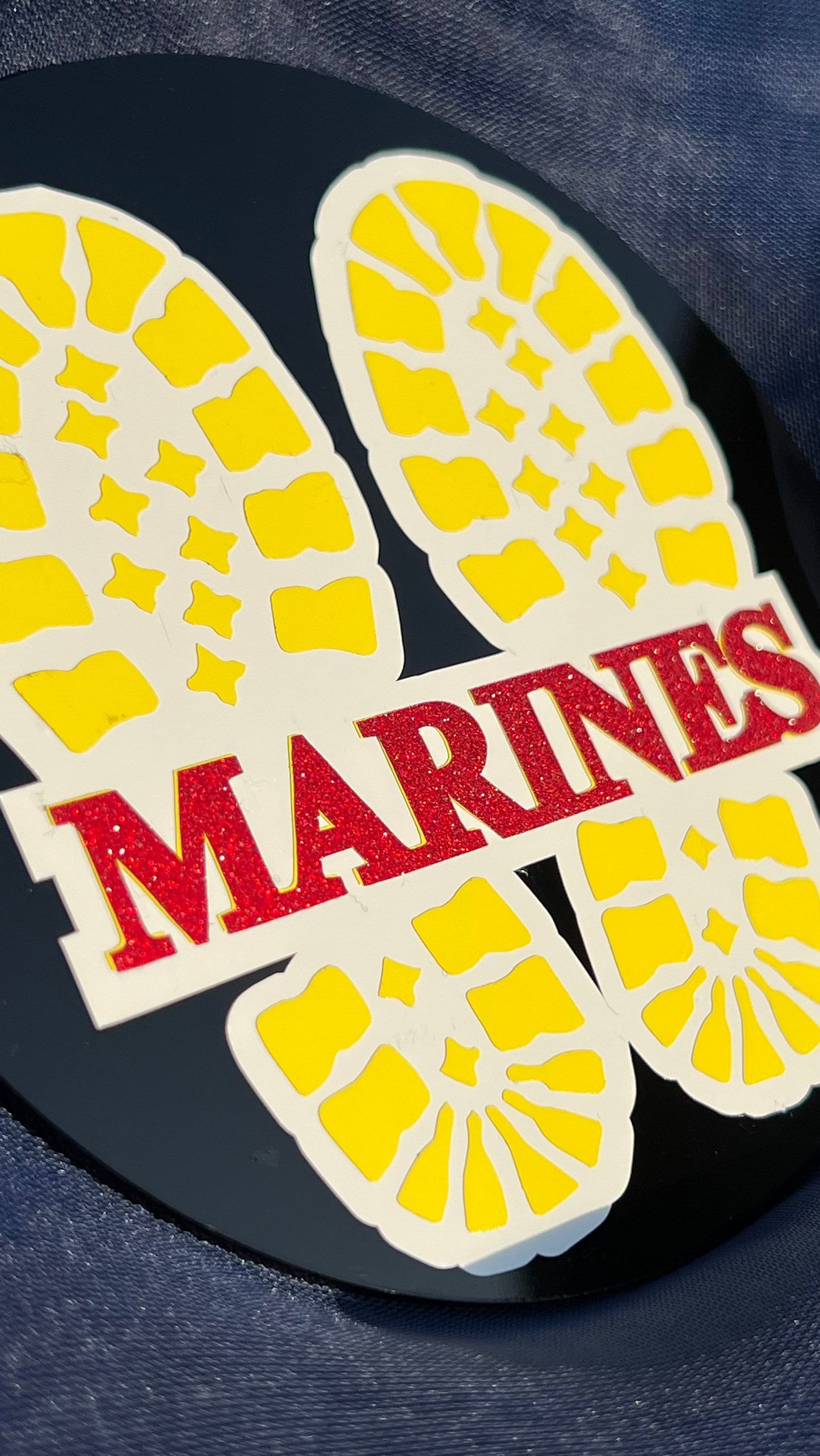 Marine Corps Decal | USMC Decal | Yellow Footprints Decal | The Few. The Proud. | Semper Fi | Marines | USMC License #286-23