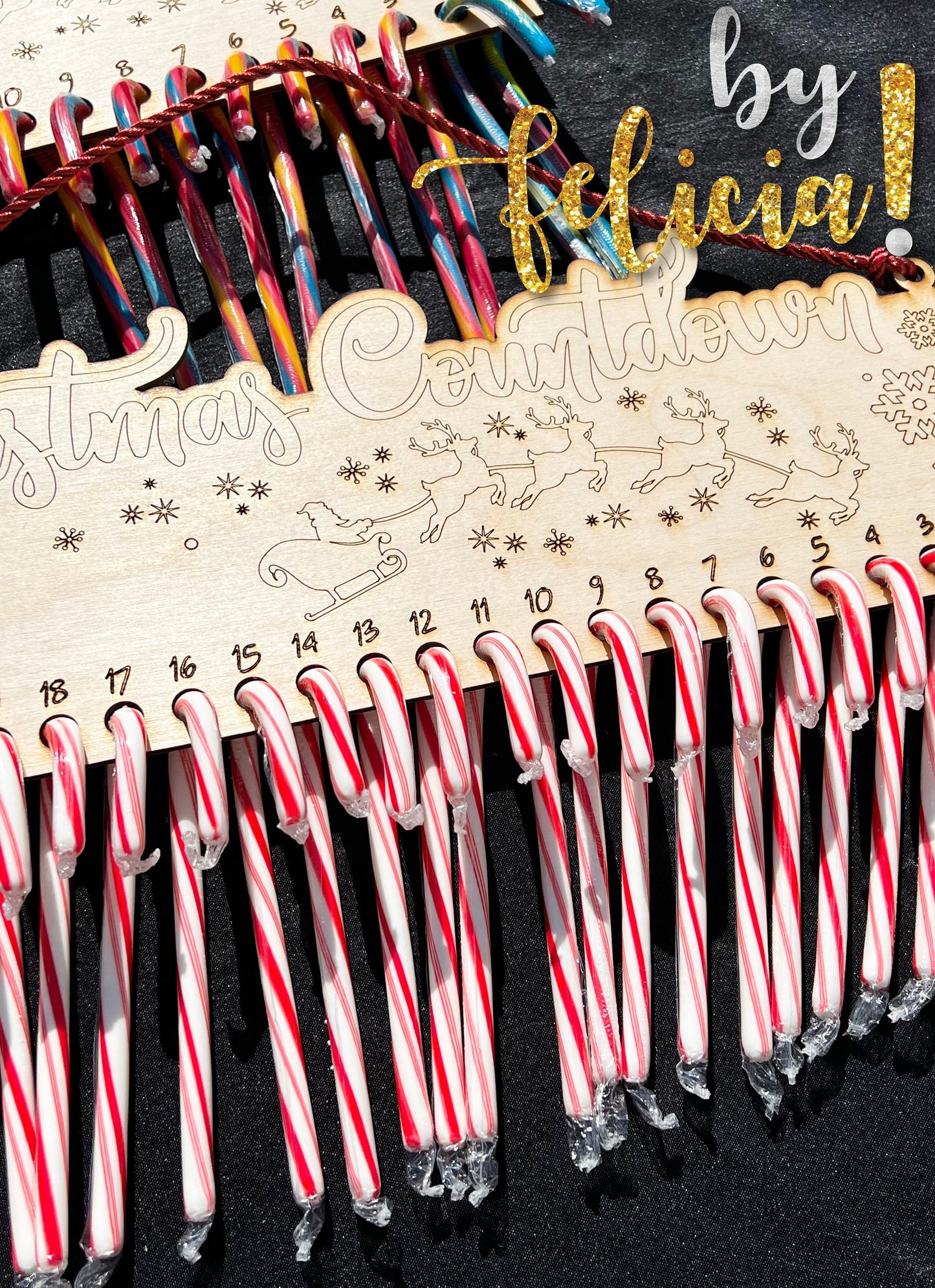 Candy Cane Christmas Countdown | Advent Calendar | Advent Calendar for Kids | Christmas Countdown Calendar |  Christmas Countdown Candy Cane