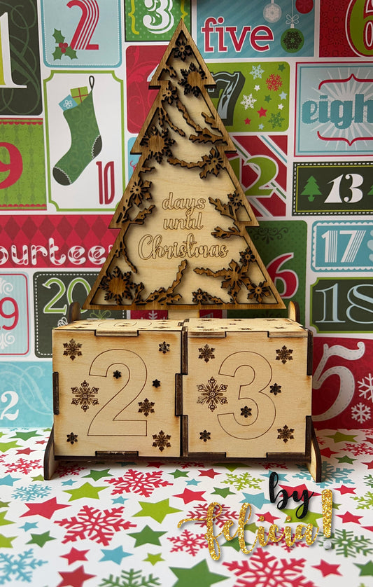 Christmas Tree Advent Calendar, Advent Calendar for Adults, Advent Calendar Wood, Wooden Advent Calendar, Christmas Advent Calendar, Small