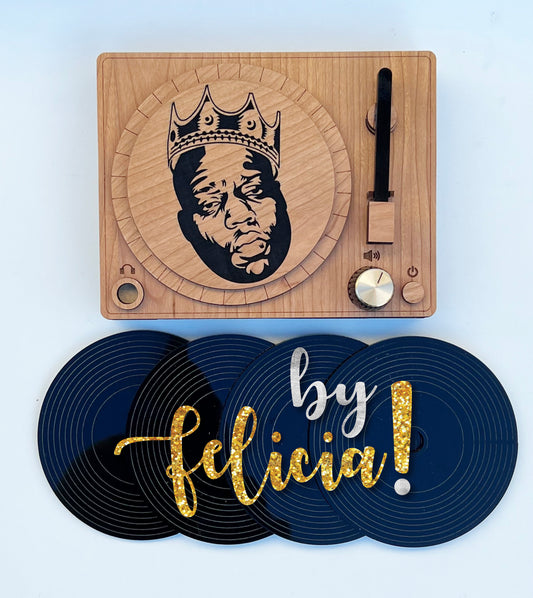 RETRO | Record Player Coaster Set | Records | Record Holder | Turntable | Vinyl | Old School | Oldies but Goodies