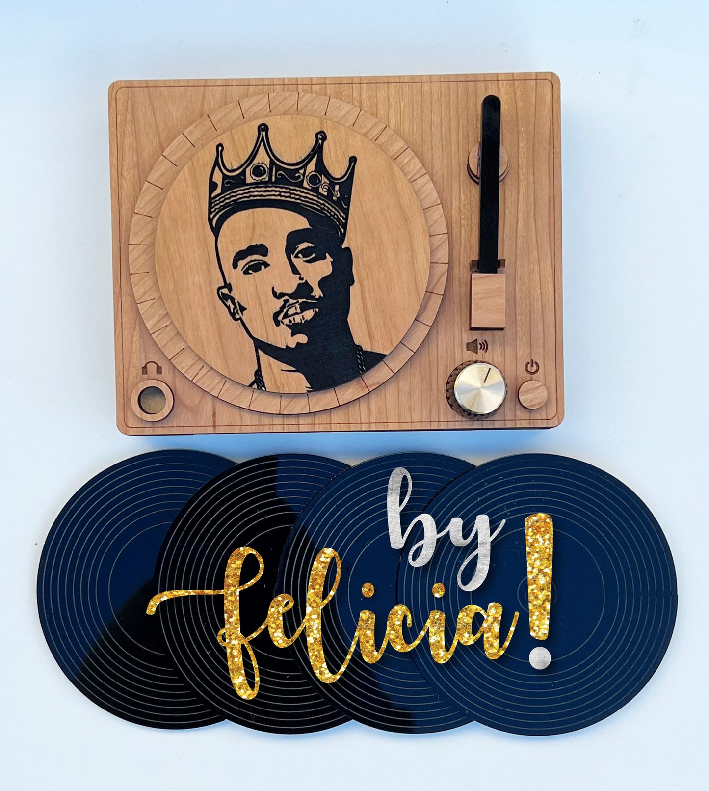 RETRO | Record Player Coaster Set | Records | Record Holder | Turntable | Vinyl | Old School | Oldies but Goodies