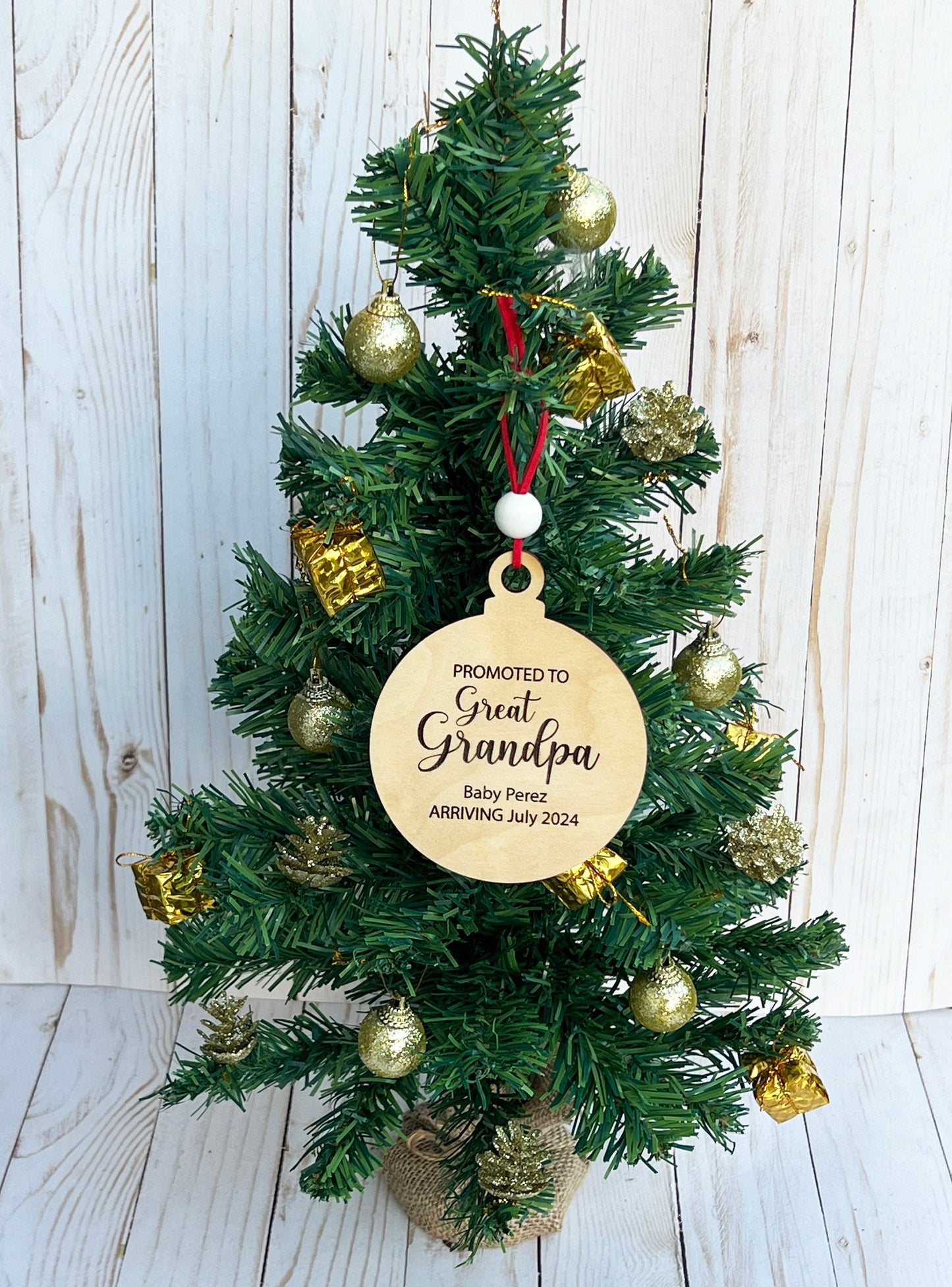 Baby announcement ornament • Personalized Pregnancy Announcement Ornament • Customized Ornament • Promoted to Grandma • Promoted to Grandpa