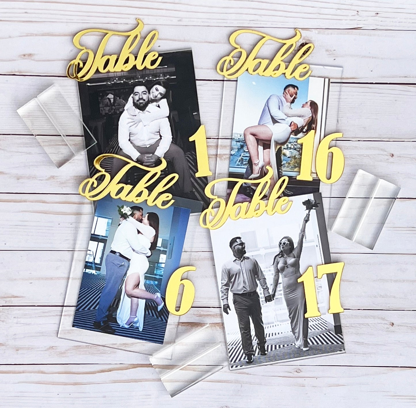 Acrylic Wedding Table Numbers - One-of-a-Kind Table Numbers