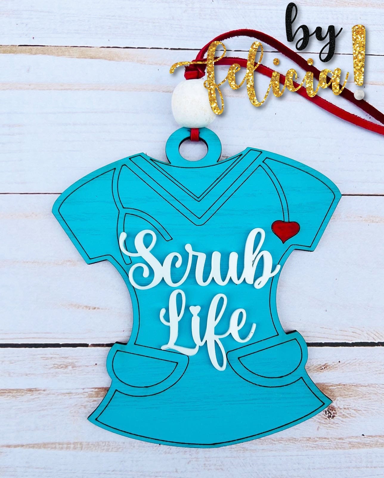 Nurse Car Charm, Nurses Week, Nurse Gift, Nurse Ornament, Scrub Life Gift, Nurse Life Gift, Nurse Lanyard