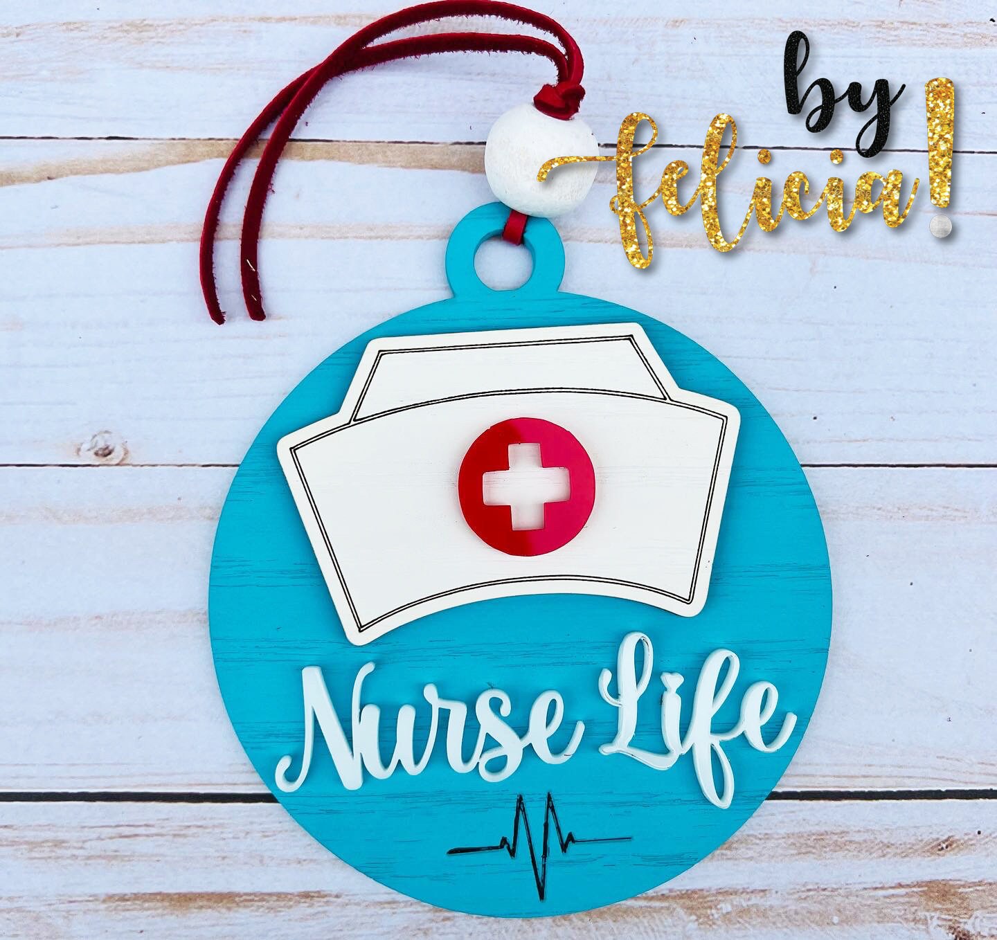 Nurse Car Charm, Nurses Week, Nurse Gift, Nurse Ornament, Scrub Life Gift, Nurse Life Gift, Nurse Lanyard