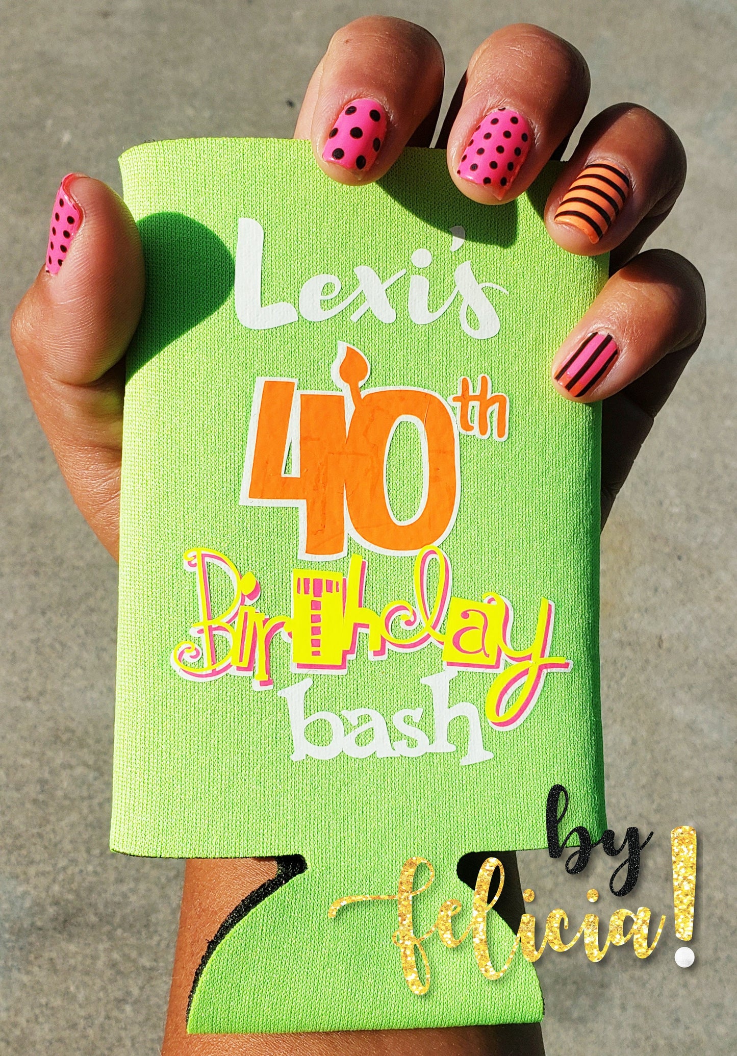 40th Birthday Party Favors, 80's Party Decor, 80's Party Favors, Custom Koozie, Slim Can Koozie, Personalized Koozie, Seltzer Koozie