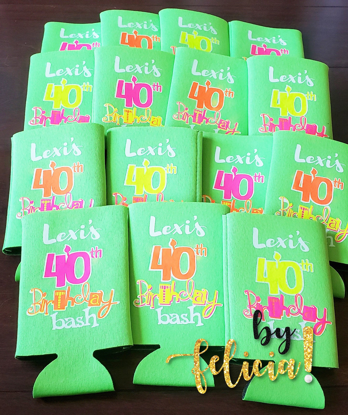 40th Birthday Party Favors, 80's Party Decor, 80's Party Favors, Custom Koozie, Slim Can Koozie, Personalized Koozie, Seltzer Koozie