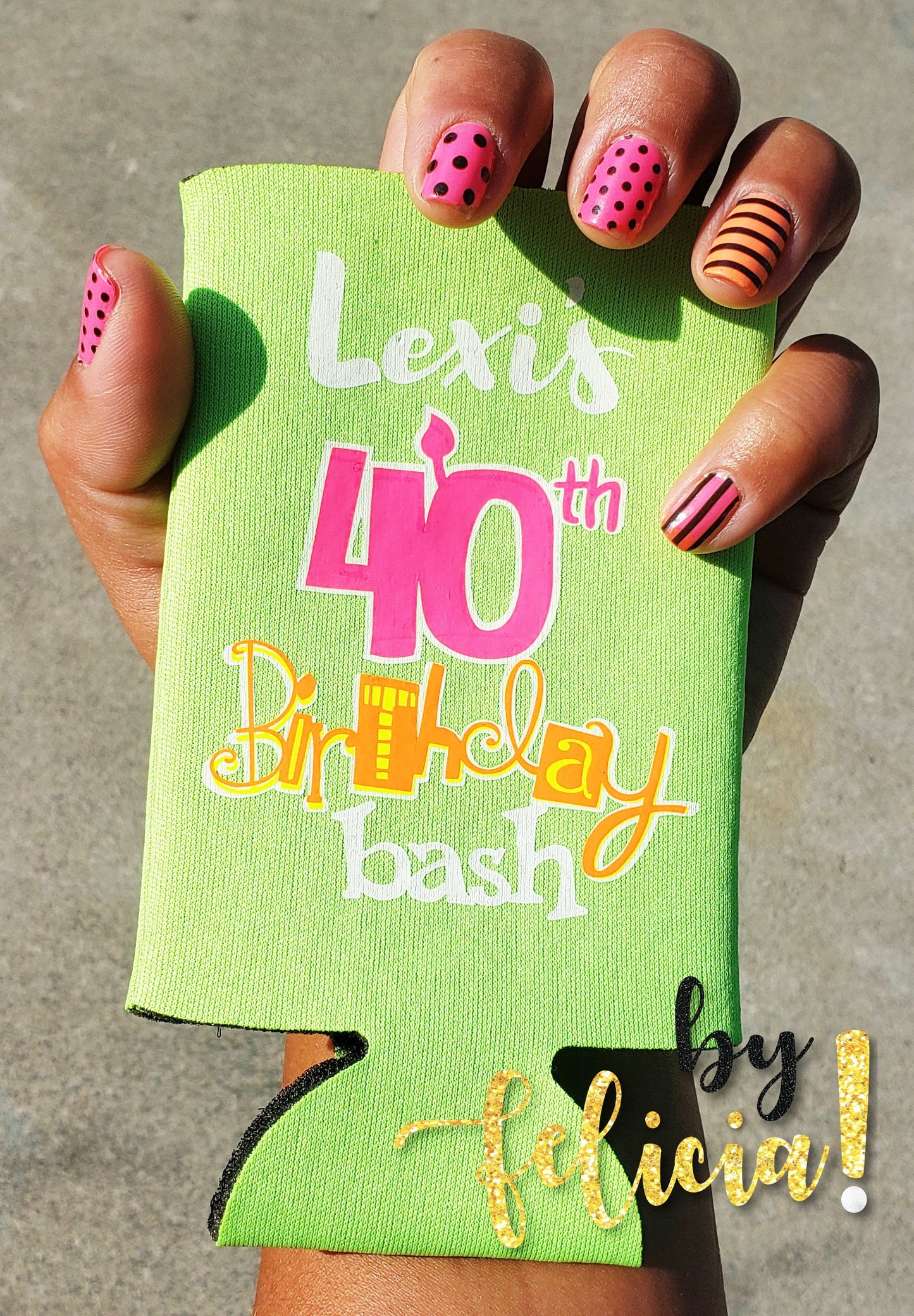 40th Birthday Party Favors, 80's Party Decor, 80's Party Favors, Custom Koozie, Slim Can Koozie, Personalized Koozie, Seltzer Koozie