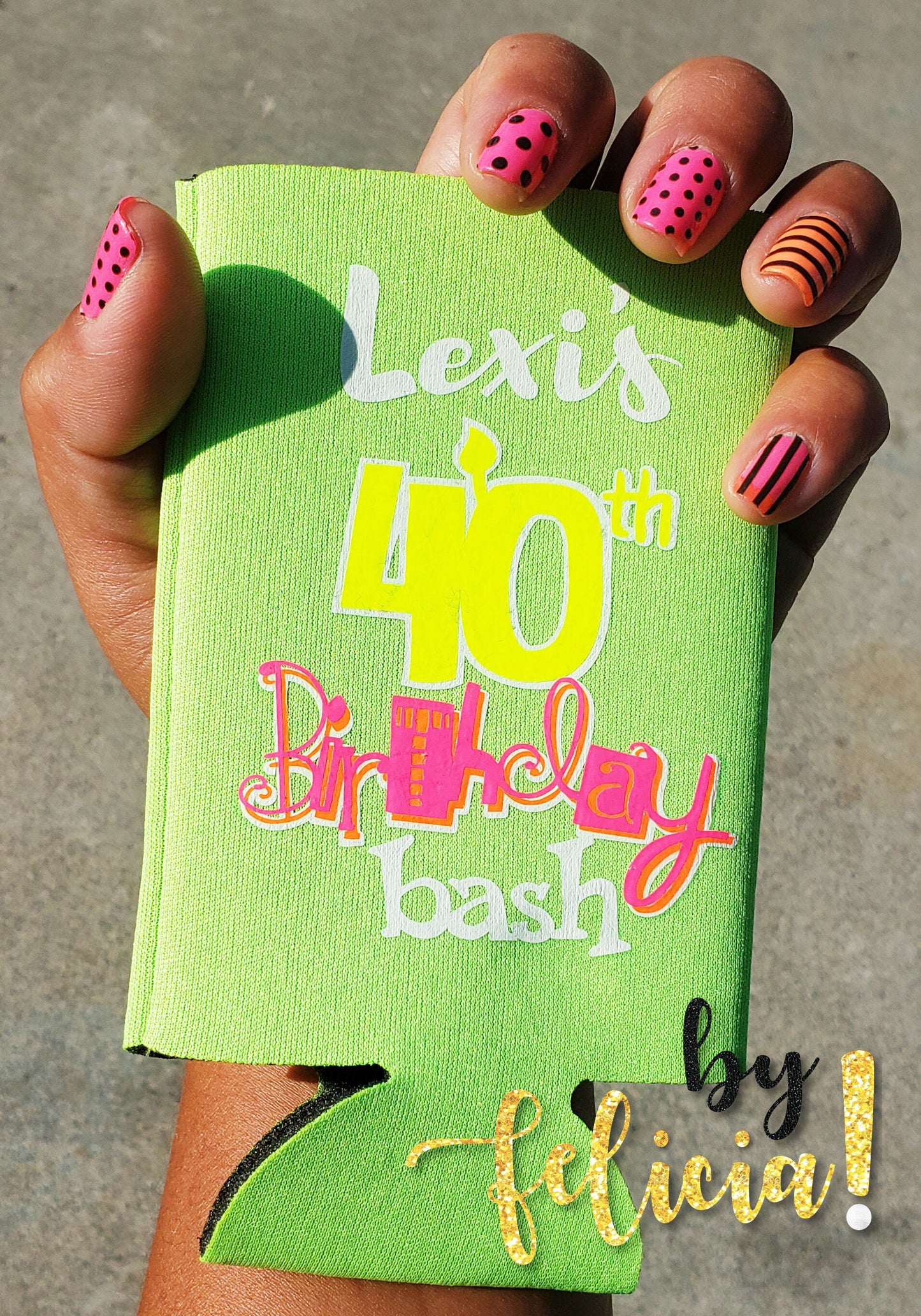 40th Birthday Party Favors, 80's Party Decor, 80's Party Favors, Custom Koozie, Slim Can Koozie, Personalized Koozie, Seltzer Koozie