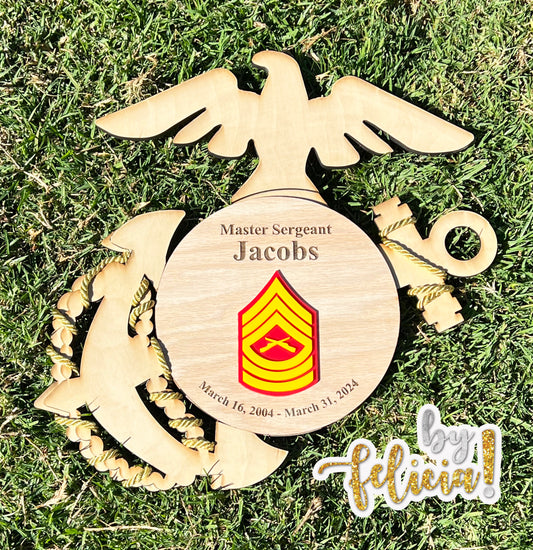Custom Military Plaques, Marine Corps Plaques, USMC License 286-42