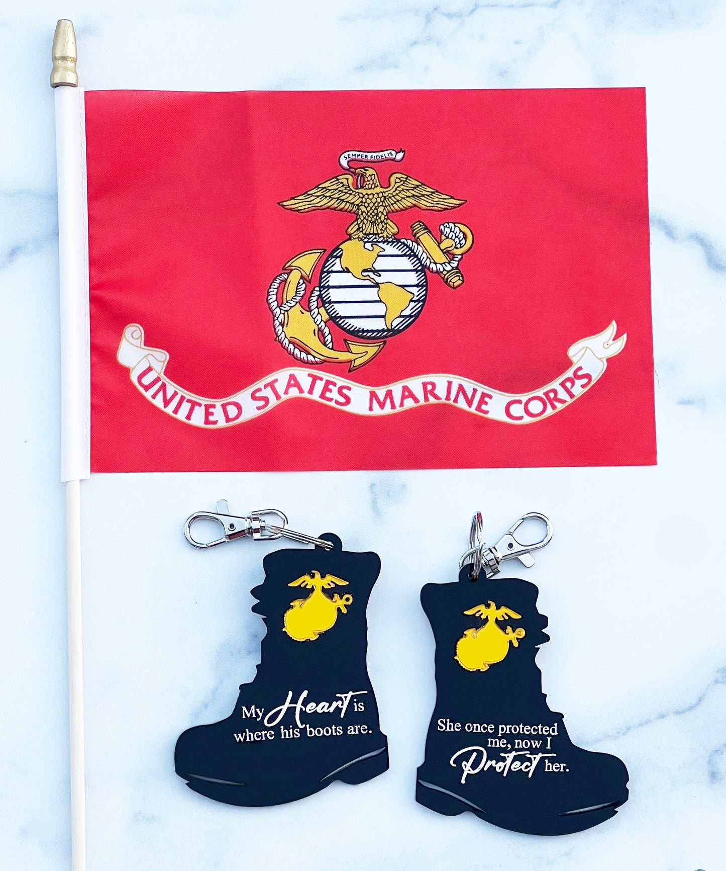 Marine Mom keychain , Marines keychain, Marine Corps gift, Marines graduation gift, Marine Crucible, Boot Camp gift, USMC License #286-23