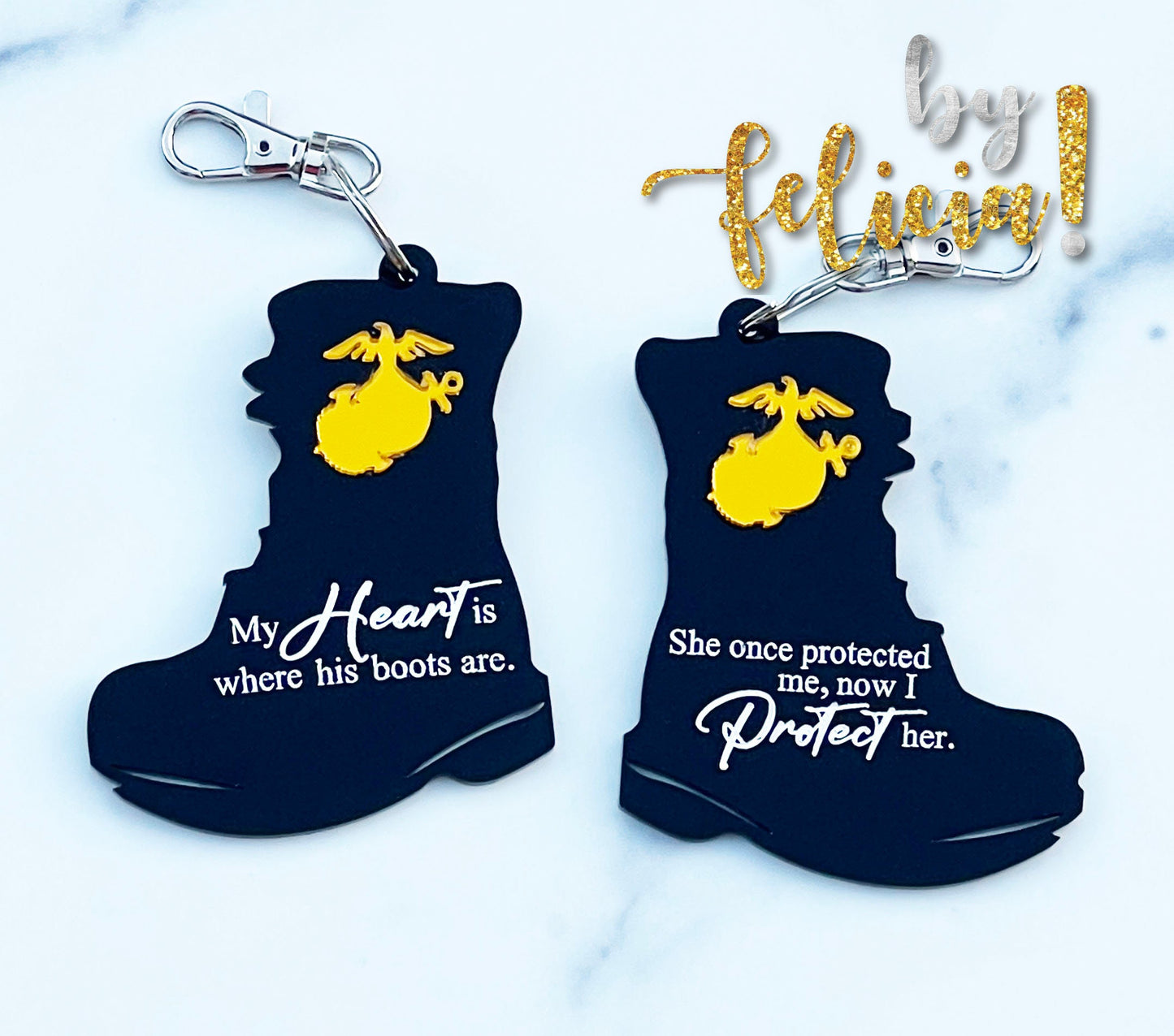 Marine Mom keychain , Marines keychain, Marine Corps gift, Marines graduation gift, Marine Crucible, Boot Camp gift, USMC License #286-23