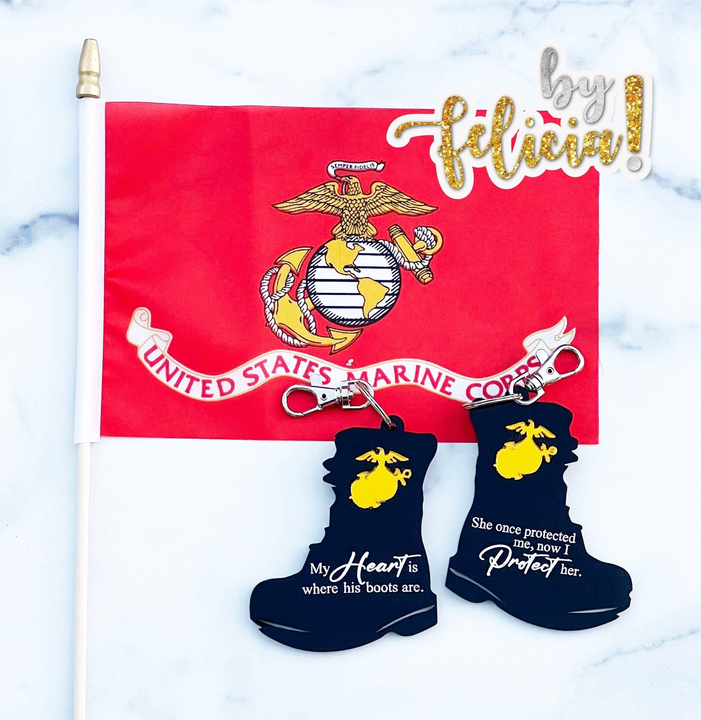 Marine Mom keychain , Marines keychain, Marine Corps gift, Marines graduation gift, Marine Crucible, Boot Camp gift, USMC License #286-23