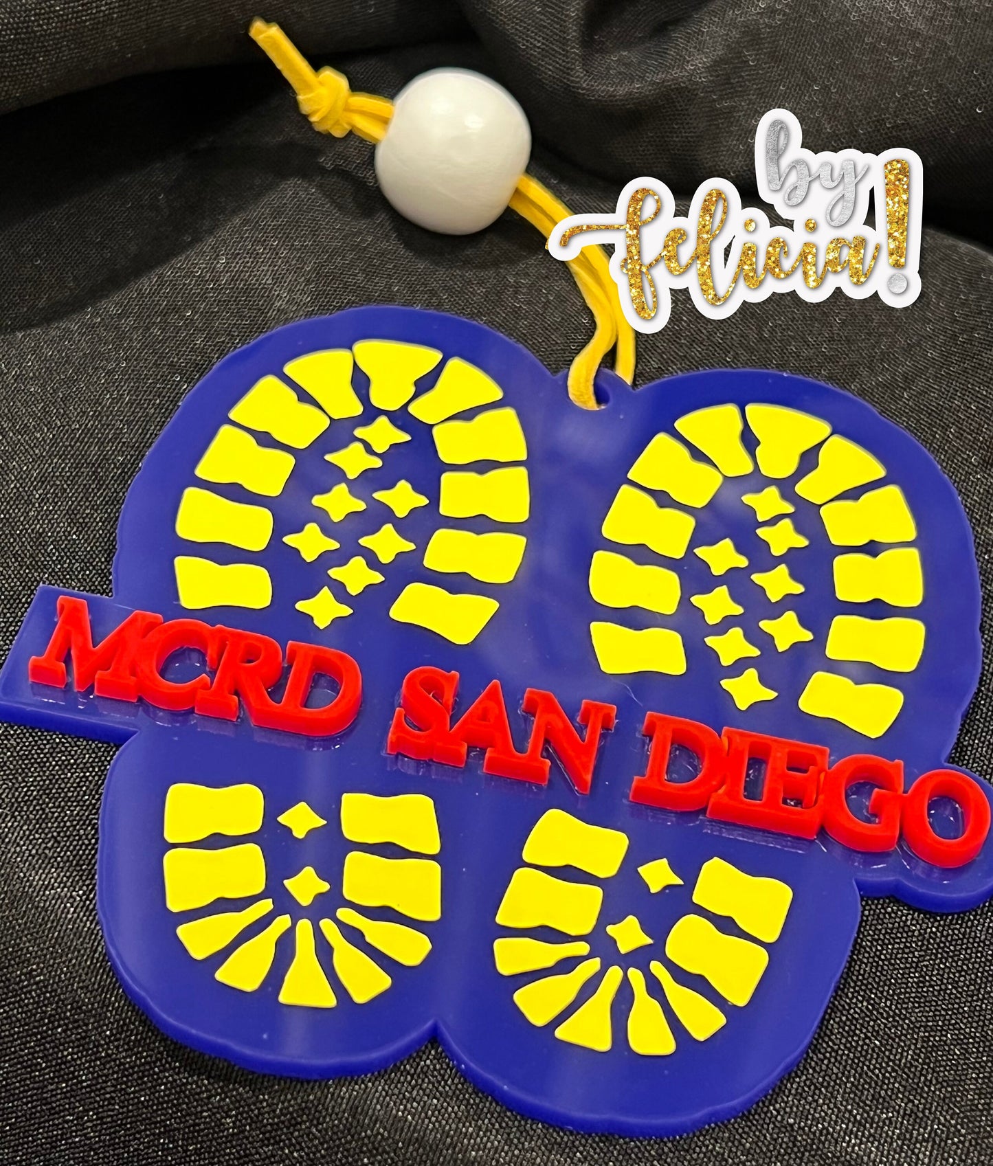 Marine Corps Ornament | Yellow Footprints | USMC Ornament | Marine Corps Gift | USMC Gift | Military Ornament | USMC License #286-23