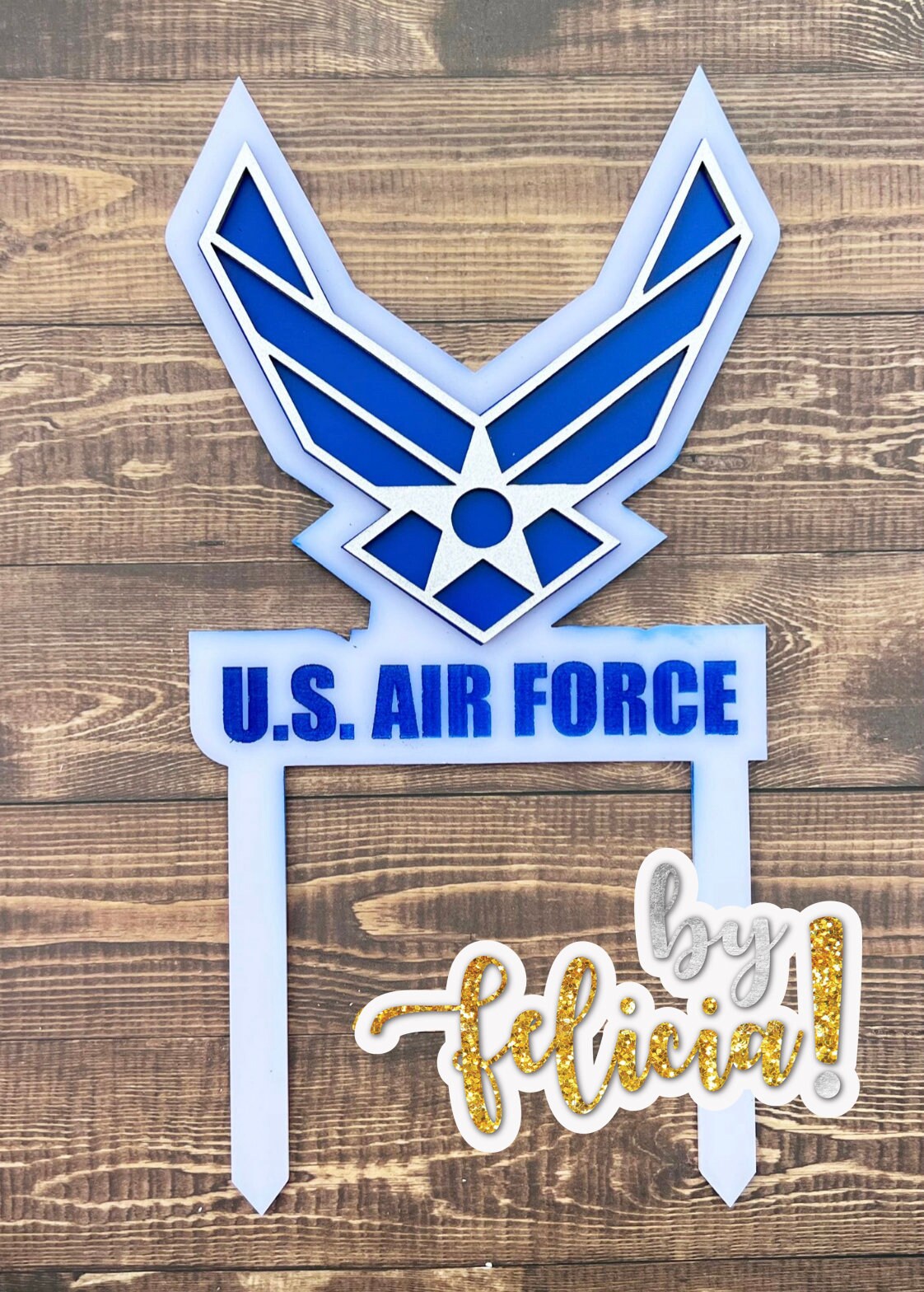 Air Force Cake Topper | USAF Cake Topper | Air Force Cupcake Topper | Air Force Party | Air Force graduation | Air Force going away party