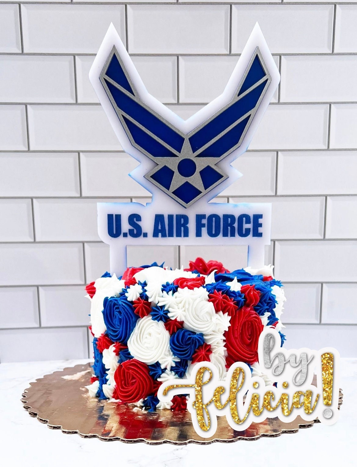 Air Force Cake Topper | USAF Cake Topper | Air Force Cupcake Topper | Air Force Party | Air Force graduation | Air Force going away party