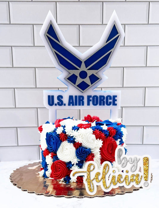 Air Force Cake Topper | USAF Cake Topper | Air Force Cupcake Topper | Air Force Party | Air Force graduation | Air Force going away party