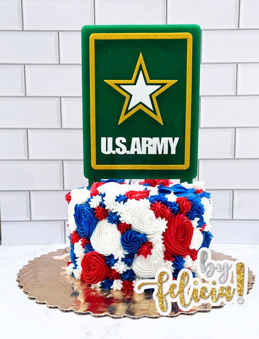 Army Cake Topper, Army cupcake topper, Army party decoration, Army going away party, Army centerpiece, Army graduation, Army party favor