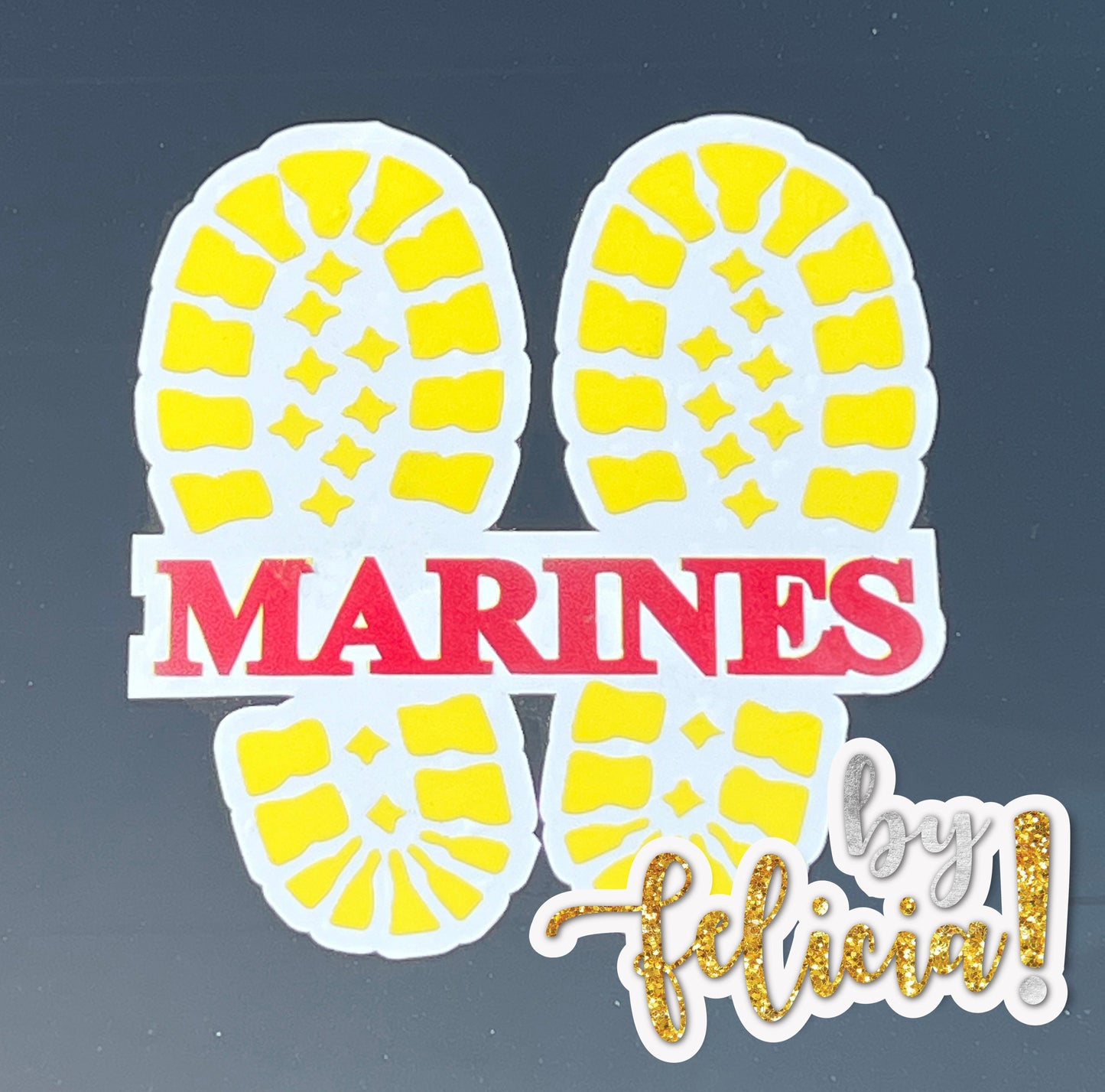 Marine Corps Decal | USMC Decal | Yellow Footprints Decal | The Few. The Proud. | Semper Fi | Marines | USMC License #286-23