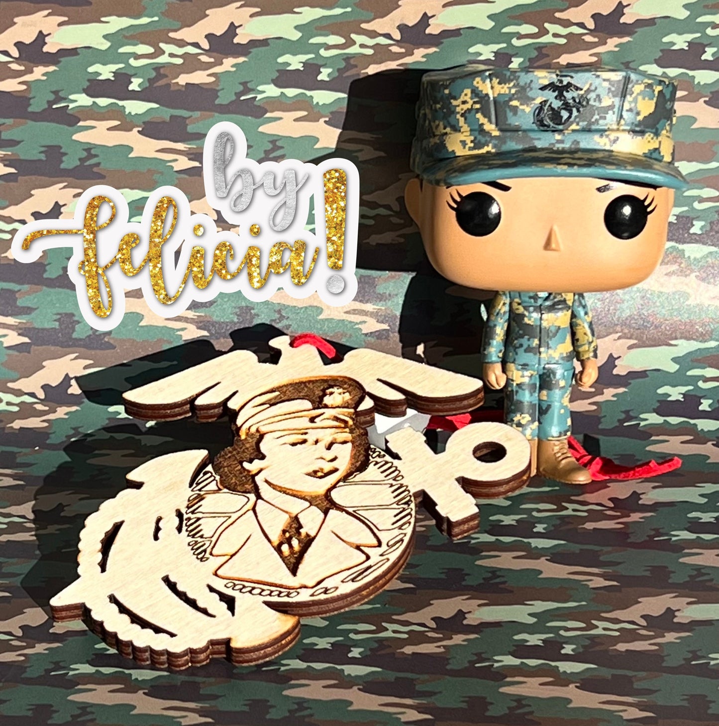 Marine Corps Ornament | Women Marine Logo | USMC Ornament | Marine Corps Gifts | USMC Gifts | USMC License #286-23