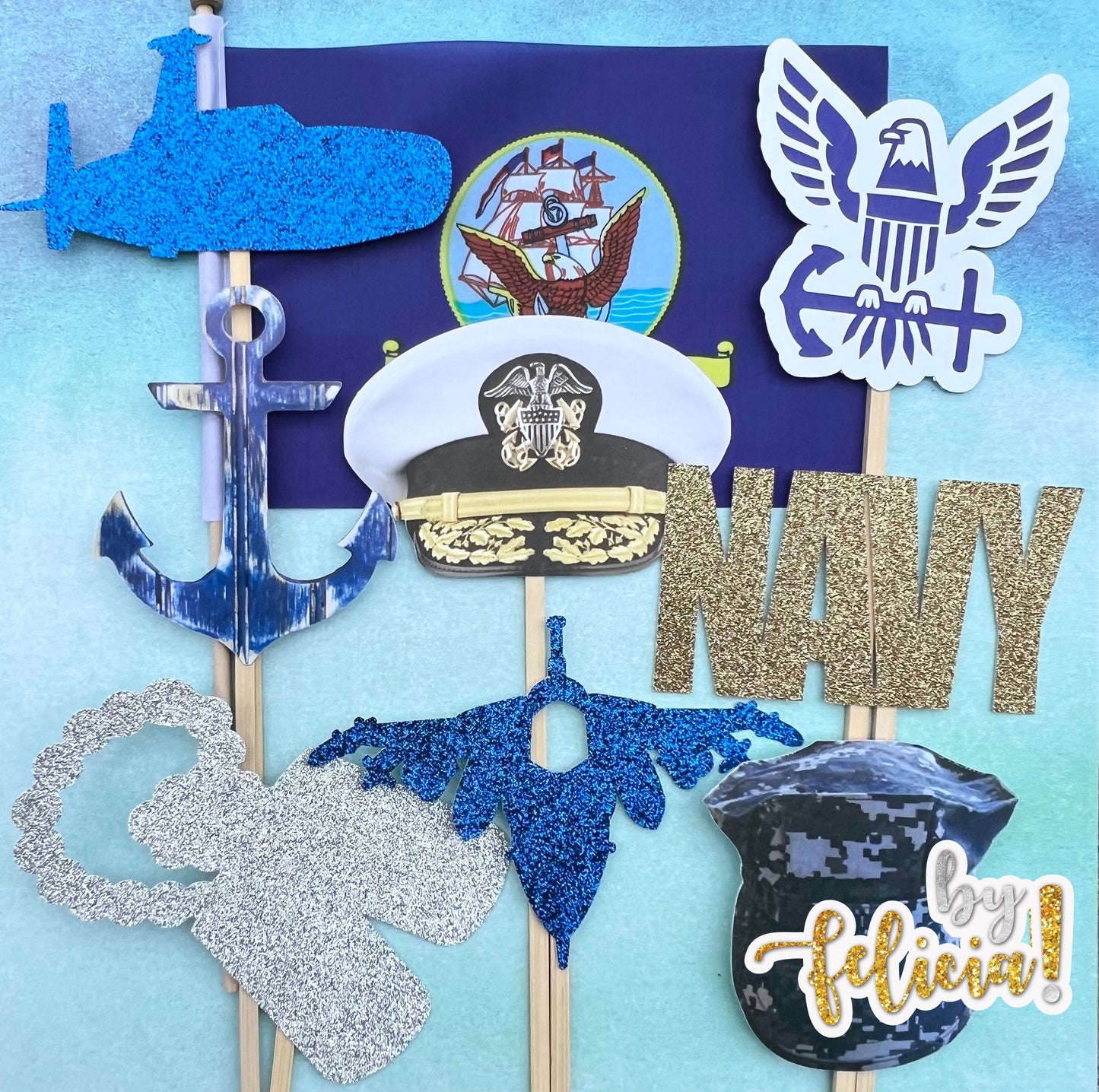 Navy Party Decorations, Navy Boot Camp Graduation,  Navy Centerpiece, Navy Party, Navy Graduation, Navy Party Decor