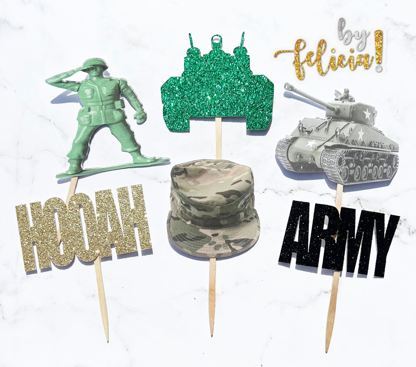 Army Cupcake Topper | Army Cake Topper | Army Party Decoration | Army Going Away Party | Army Party Supplies | Army Decorations for Party