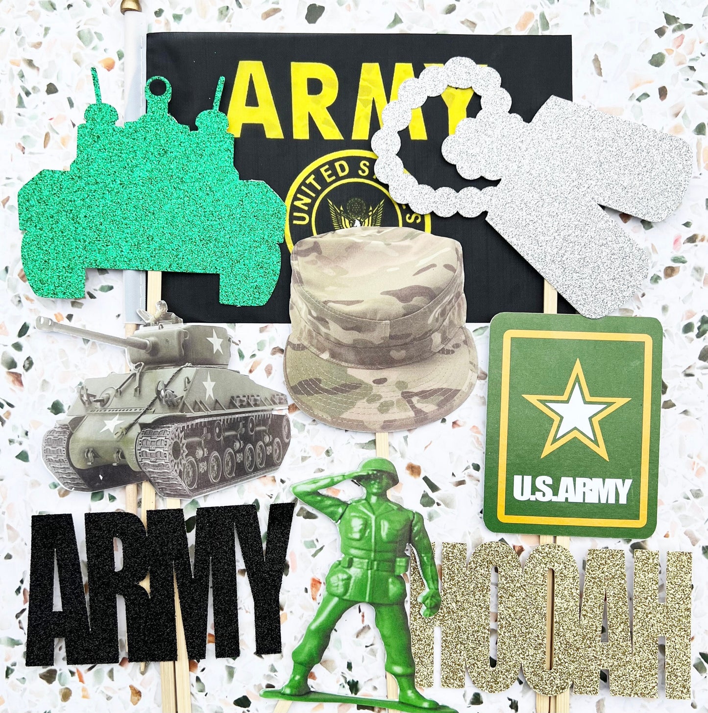 Army Party Decorations, Army Boot Camp Graduation, Army Party Supplies, Army Centerpieces, Army Theme Centerpieces, Army Party Ideas