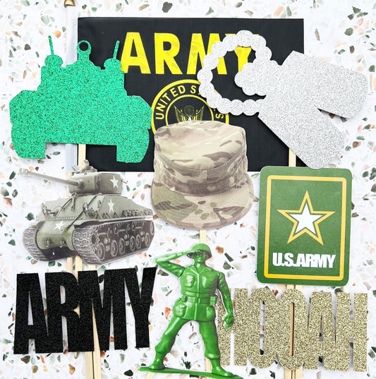 Army Party Decorations, Army Boot Camp Graduation, Army Party Supplies, Army Centerpieces, Army Theme Centerpieces, Army Party Ideas
