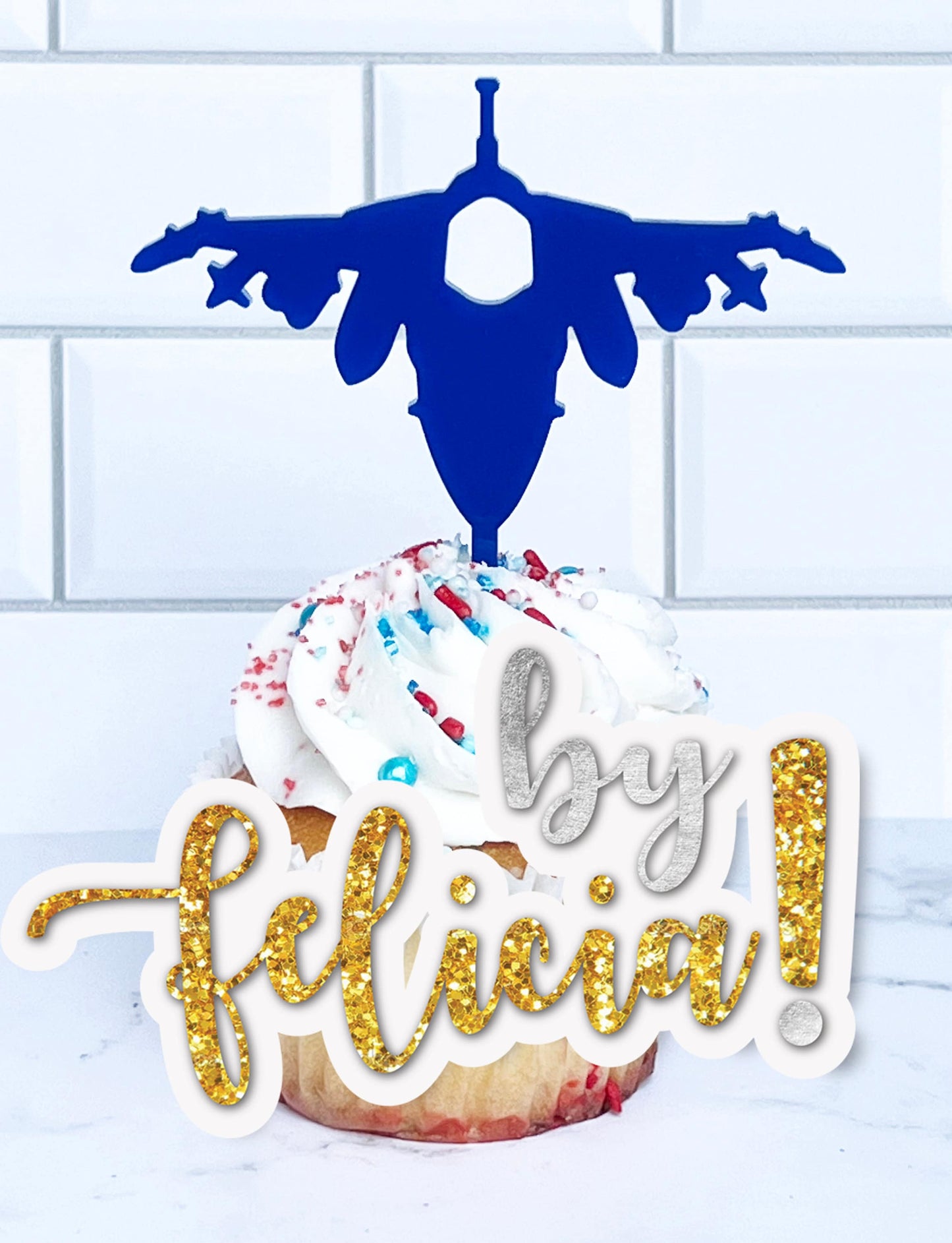 Acrylic Navy Cupcake Topper | Navy Party Decoration | USN Cupcake Toppers | Navy Party Supplies | Navy going away party | Navy graduation